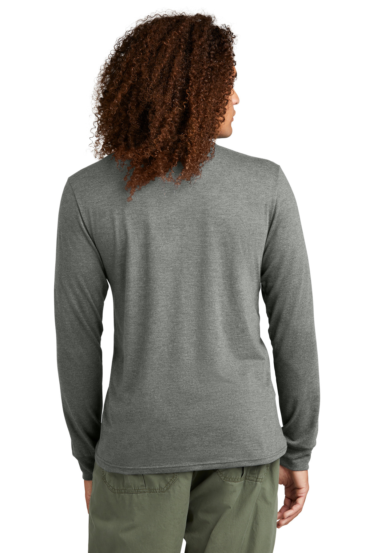 DT145 District Perfect Tri Long Sleeve Henley DT145 District Perfect Tri Long Sleeve Henley - Back Image