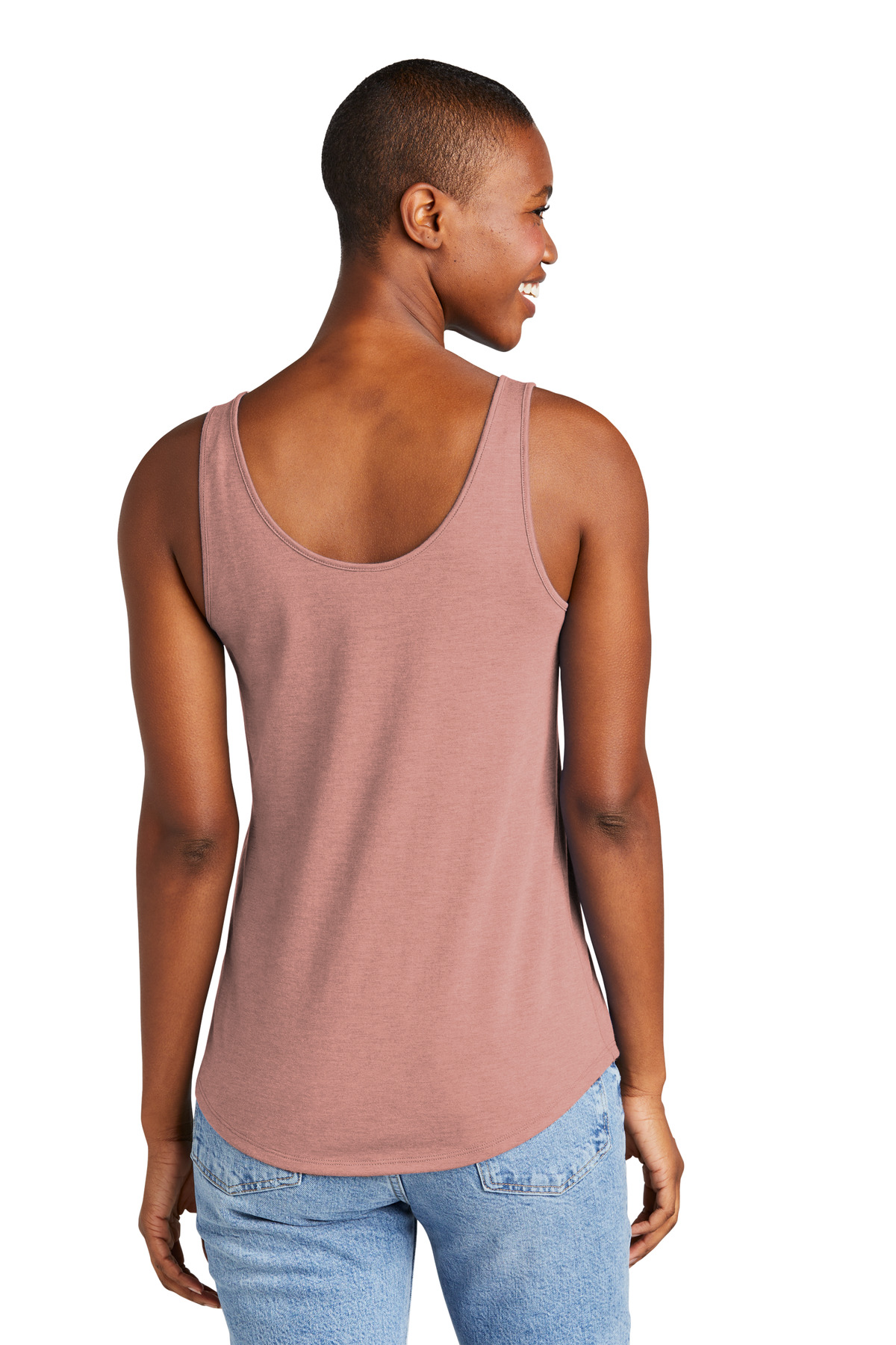 DT151 District  Womens Perfect Tri Relaxed Tank - Back Image