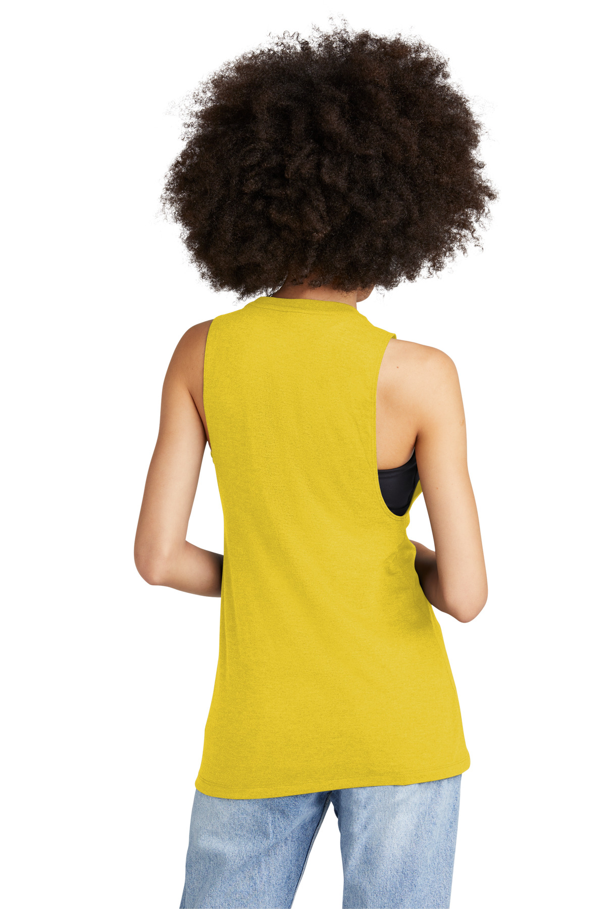DT153 District  Womens Perfect Tri Muscle Tank - Back Image