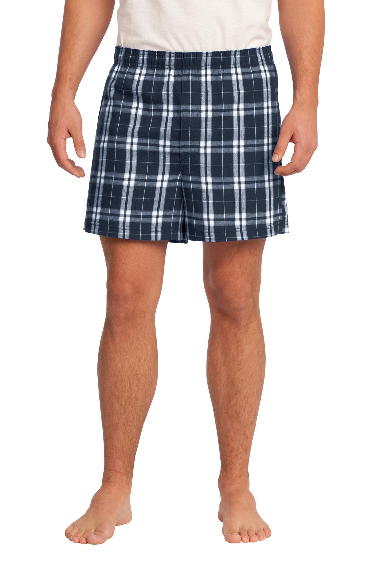 DT1801 District  - Young Mens Flannel Plaid Boxer