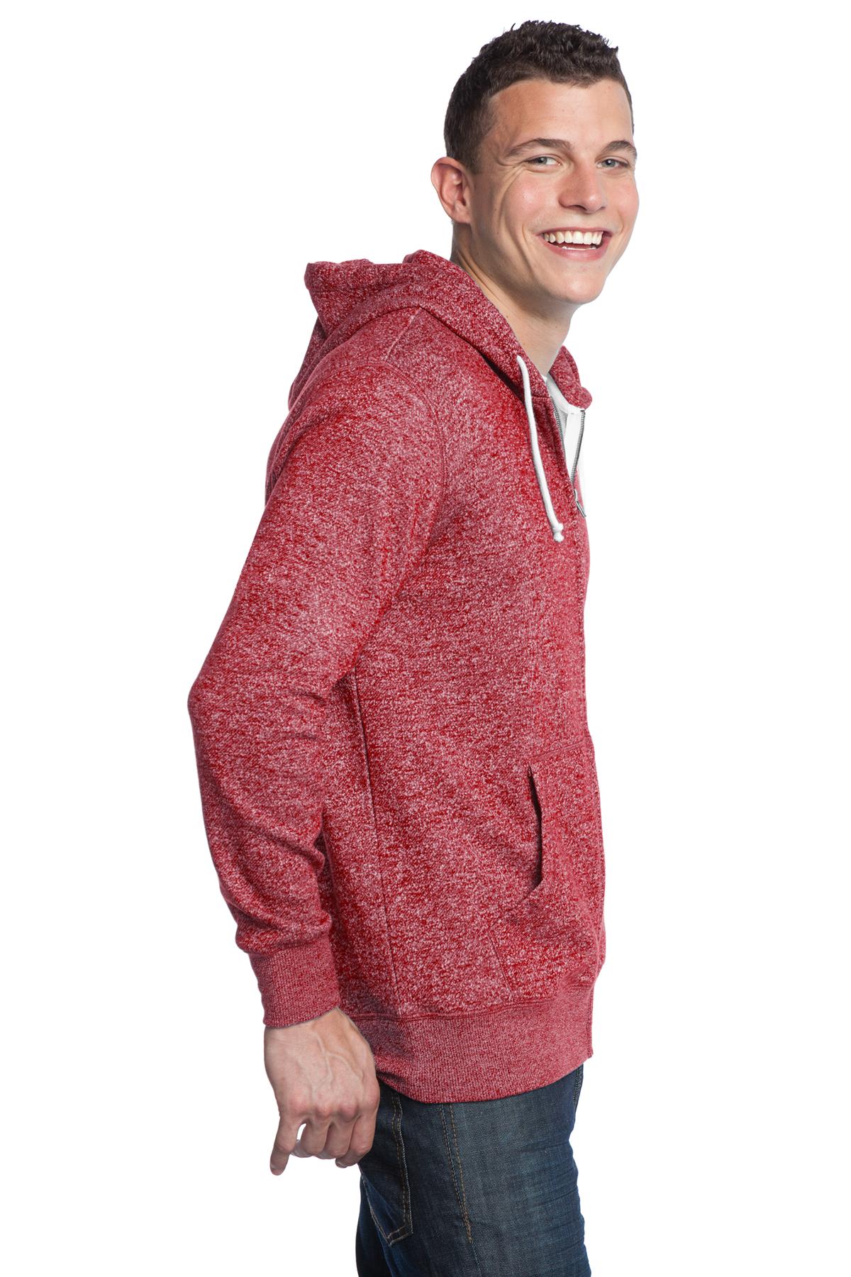 DT192 District  - Young Mens Marled Fleece Full-Zip Hoodie - Siide Image