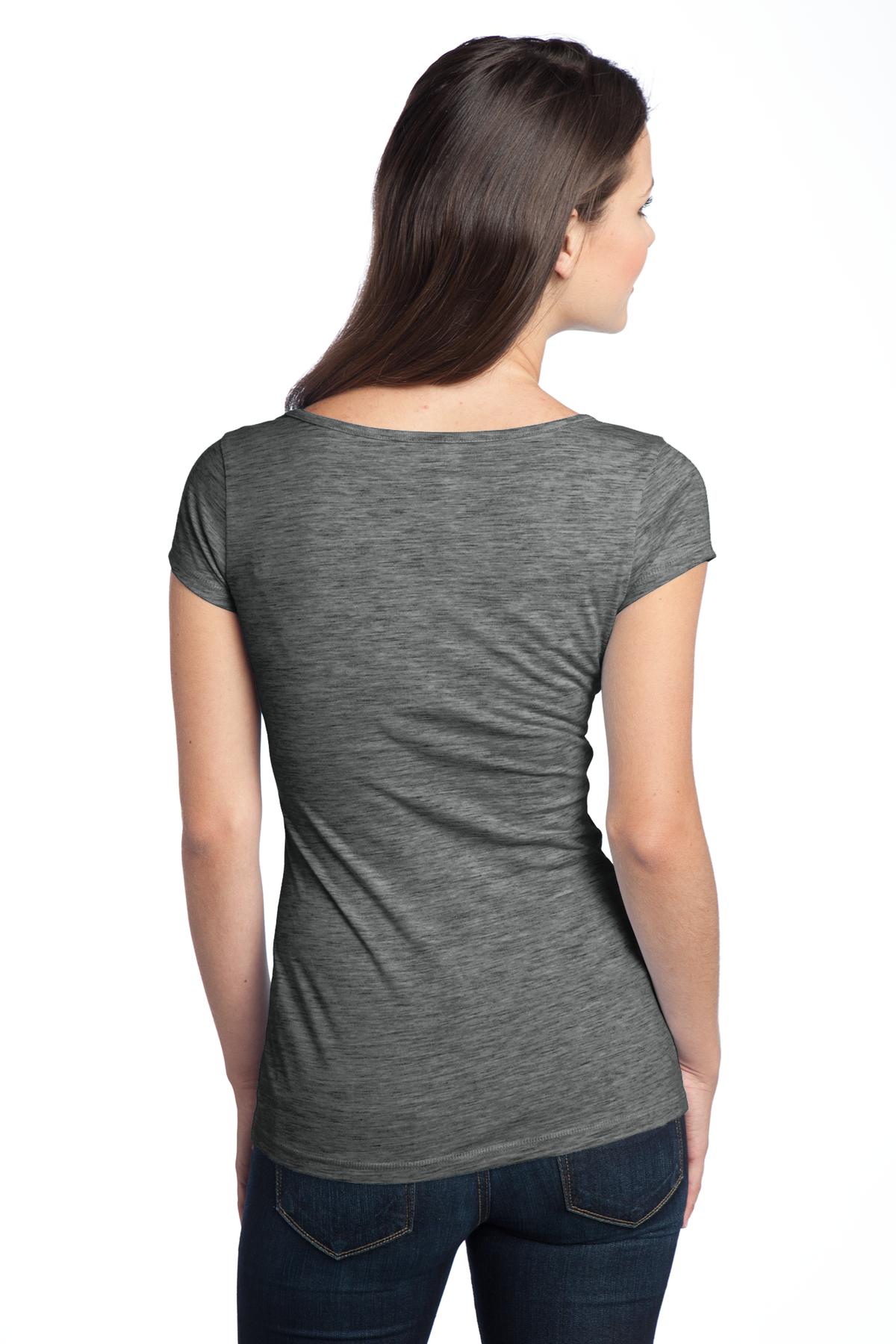 DT2001 District - Juniors Extreme Heather V-Neck Tee DT2001 District - Juniors Extreme Heather V-Neck Tee - Back Image
