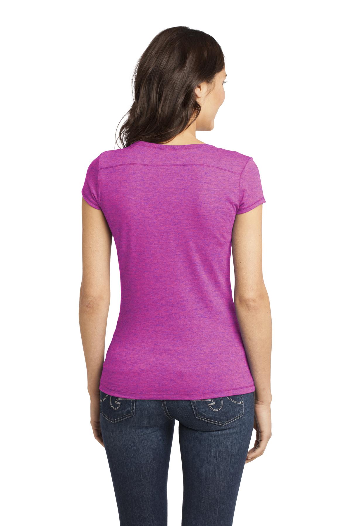 DT2400 District  - Juniors Gravel 50/50 Crew Tee. - Back Image