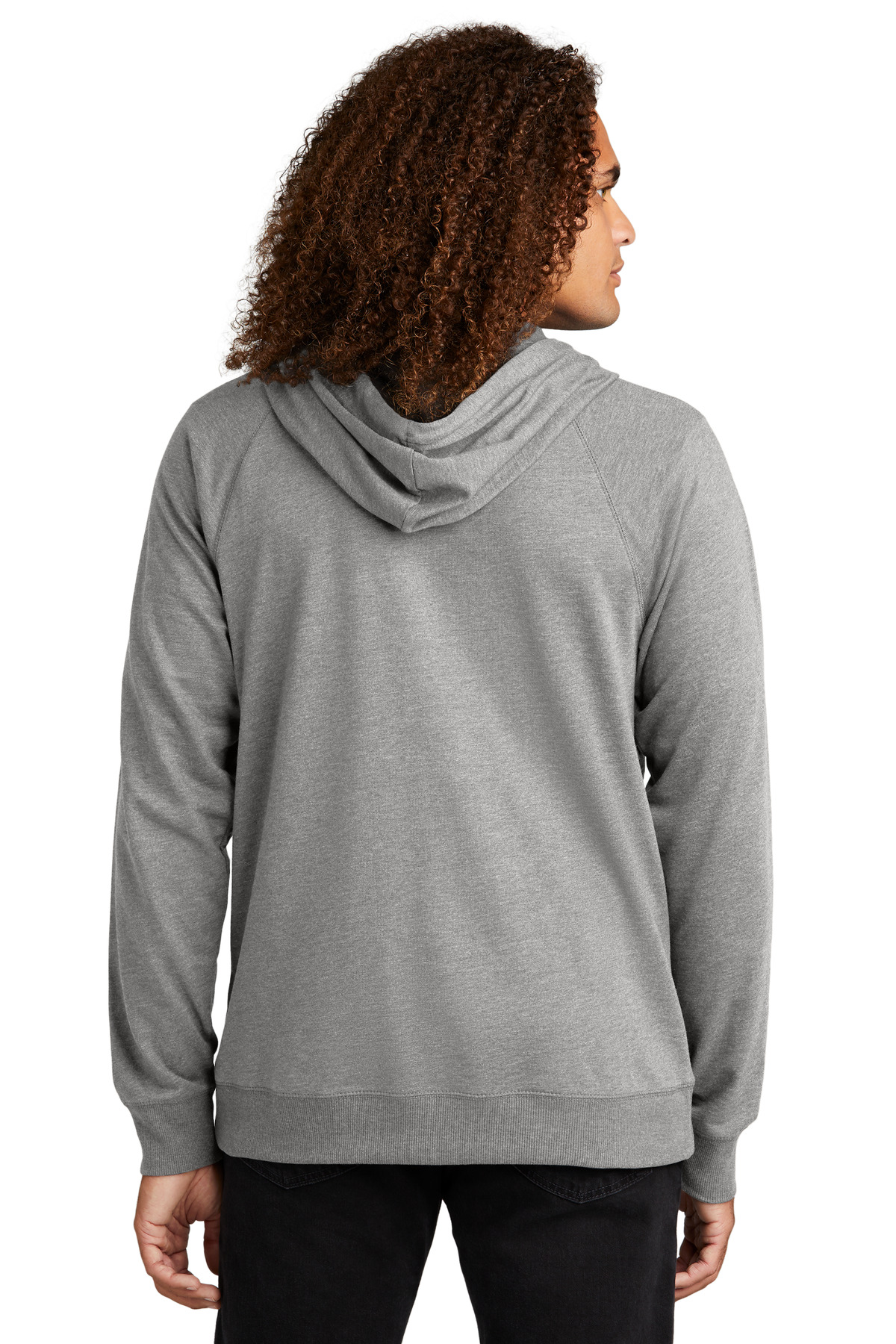 DT573 District  Featherweight French Terry Full-Zip Hoodie - Back Image