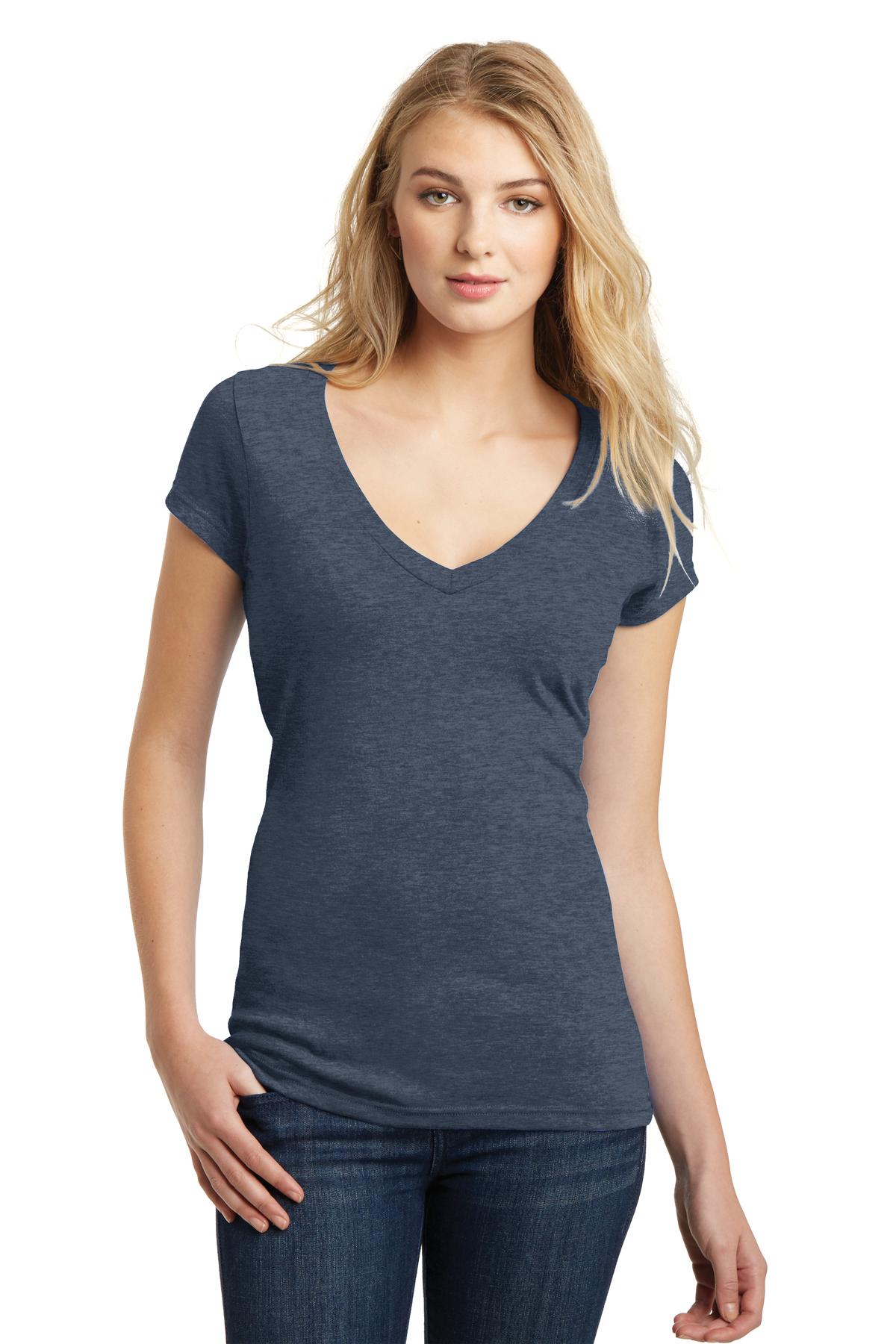 DT6502 District Juniors Very Important Tee Deep V-Neck. DT6502 District Juniors Very Important Tee Deep V-Neck.
