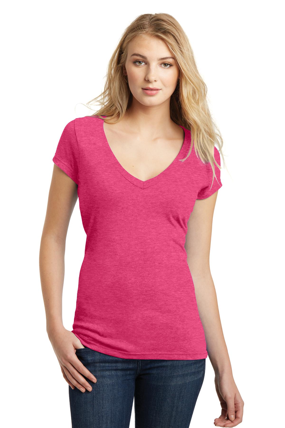 DT6502 District Juniors Very Important Tee Deep V-Neck. DT6502 District Juniors Very Important Tee Deep V-Neck.