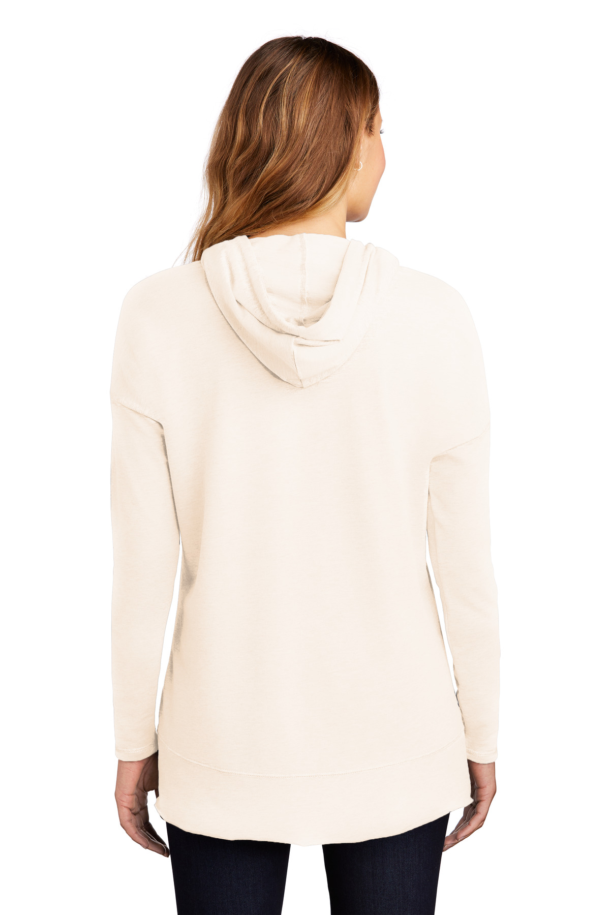 DT671 District Womens Featherweight French Terry Hoodie - Back Image