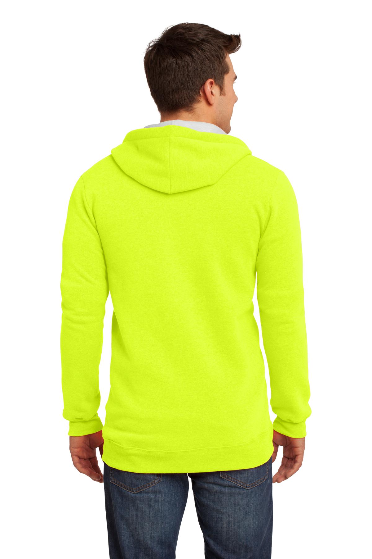 DT800 District The Concert Fleece Full-Zip Hoodie. - Back Image