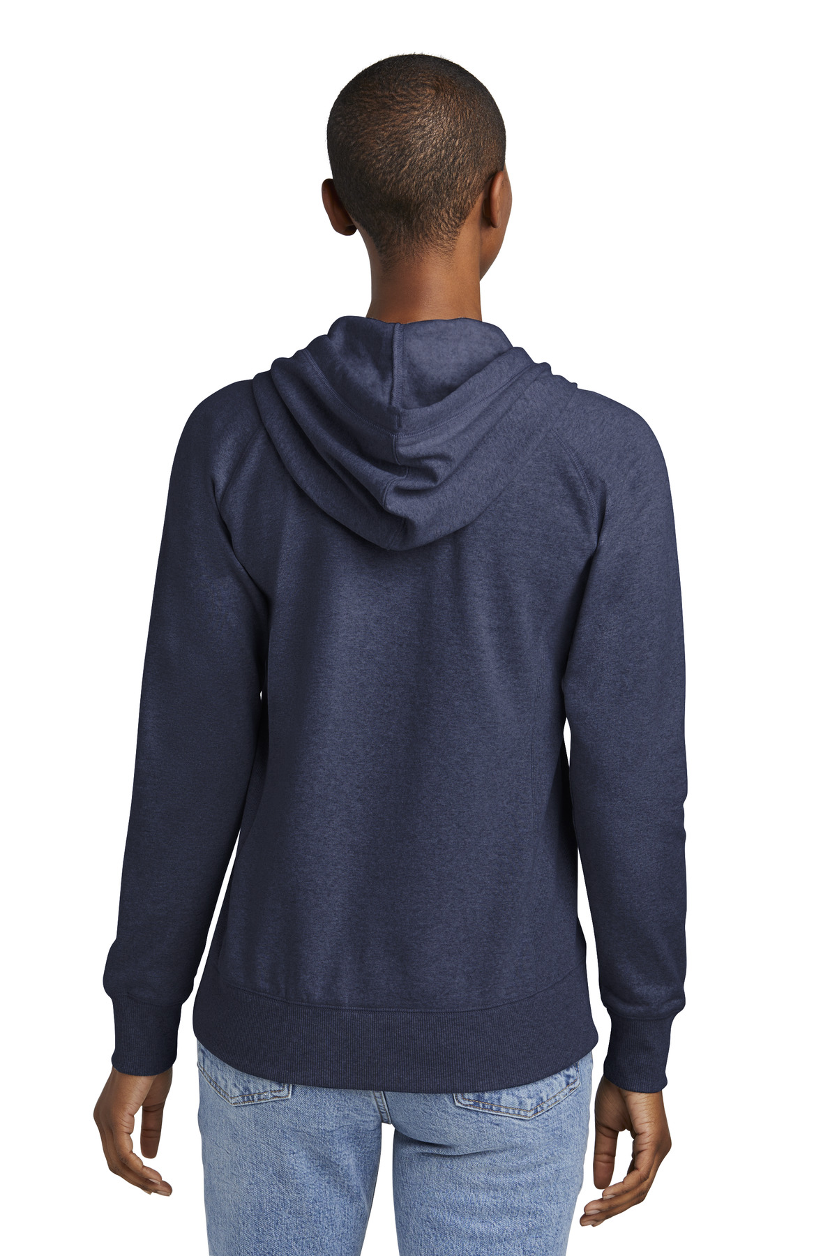 DT8101 District  Womens Re-Fleece Hoodie - Back Image