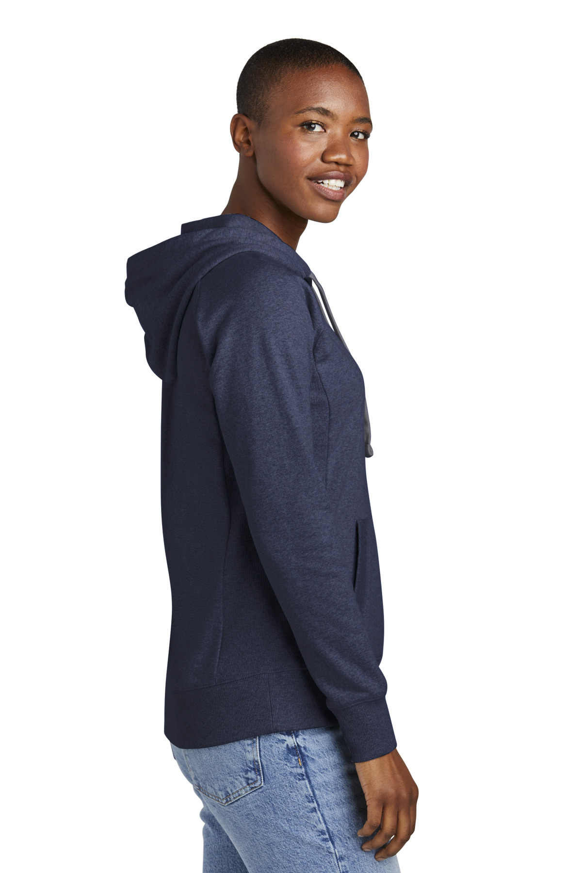 DT8101 District  Womens Re-Fleece Hoodie - Siide Image