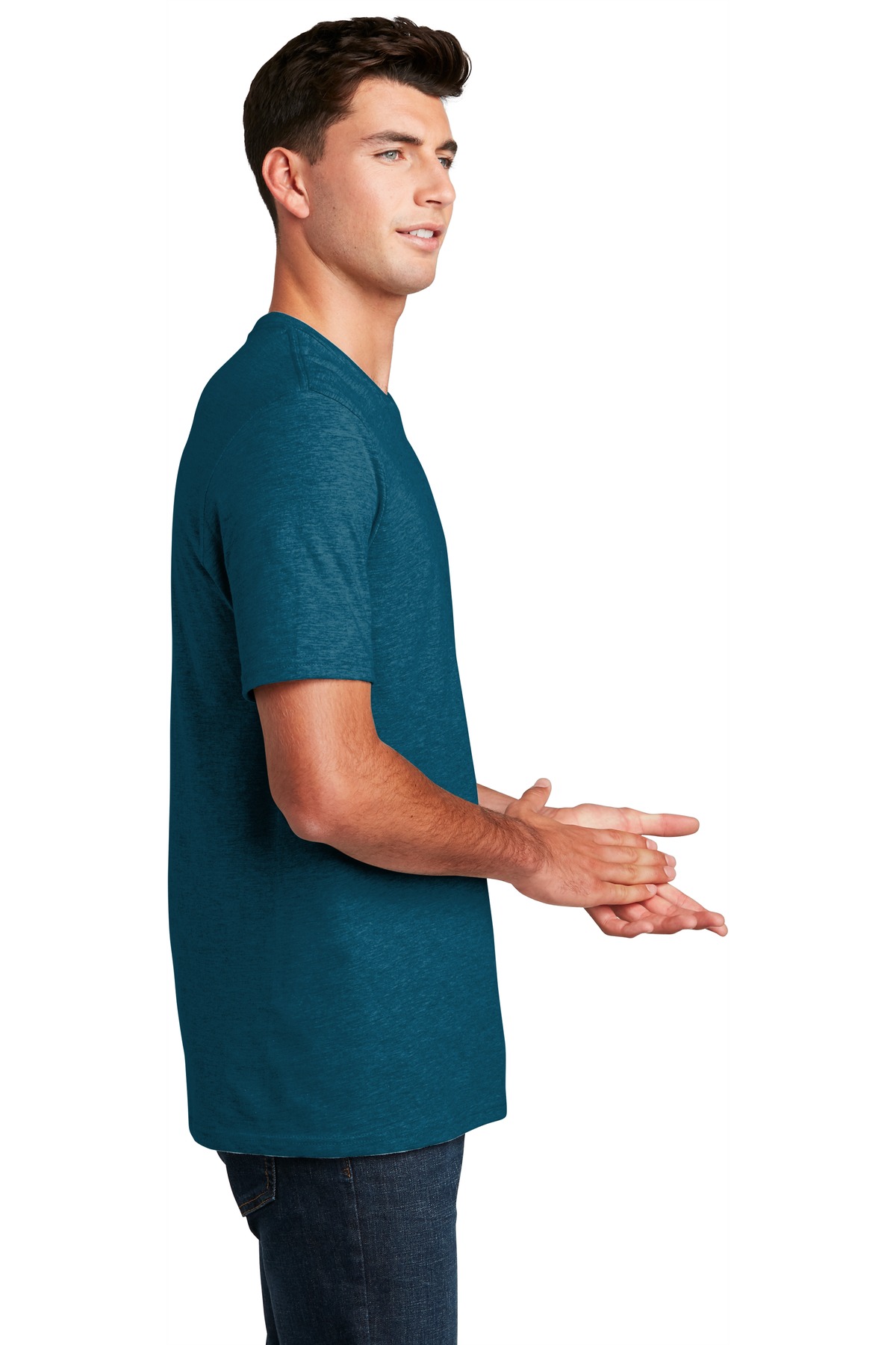 DM108 District Men's Perfect Blend Crew T-Shirt DM108 District Men's Perfect Blend Crew T-Shirt - Siide Image