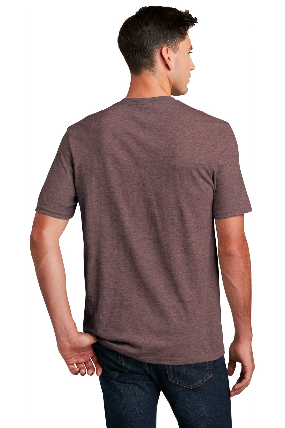 DM108 District Mens Perfect Blend Crew T-Shirt - Back Image