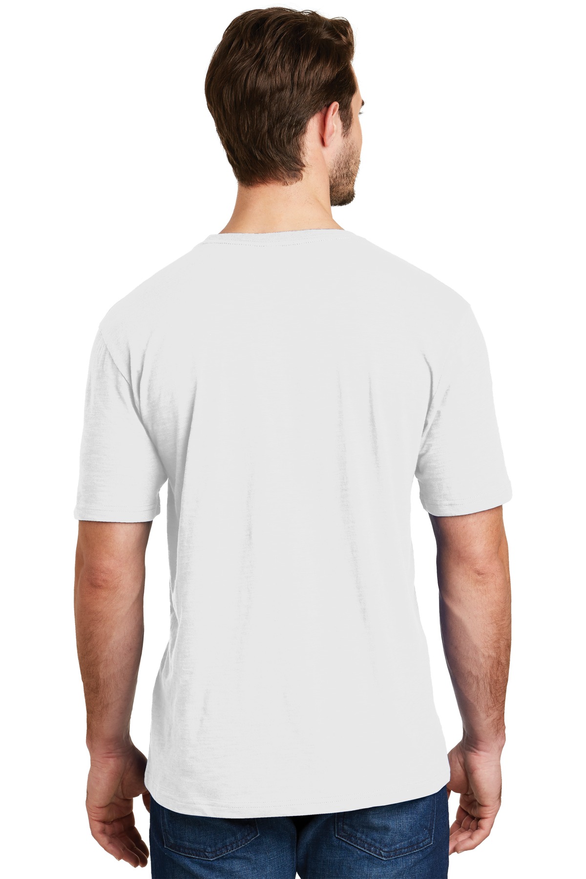 DM108 District Mens Perfect Blend Crew T-Shirt - Back Image