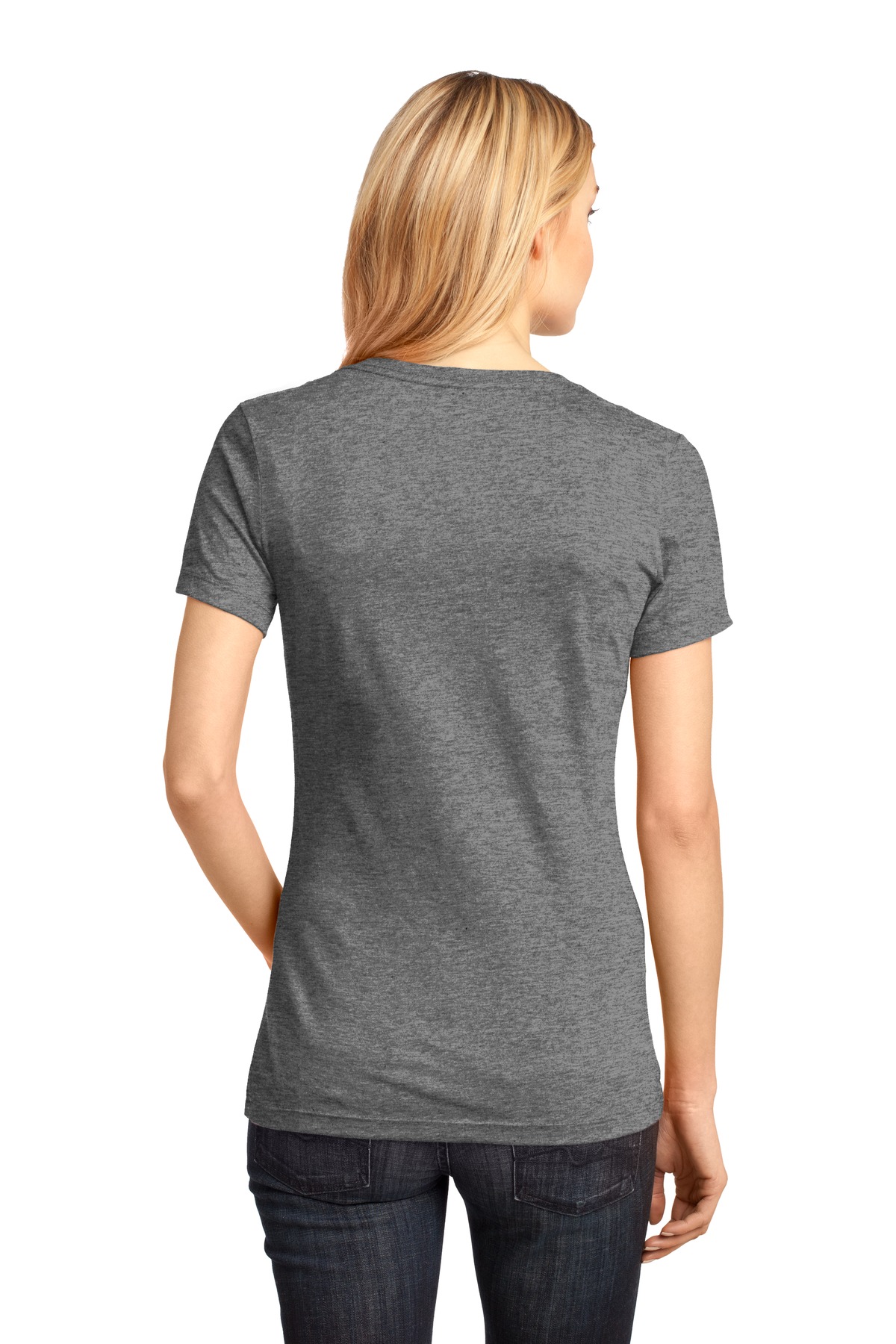 DM1170L District - Womens Perfect Weight V-Neck Tee. - Back Image
