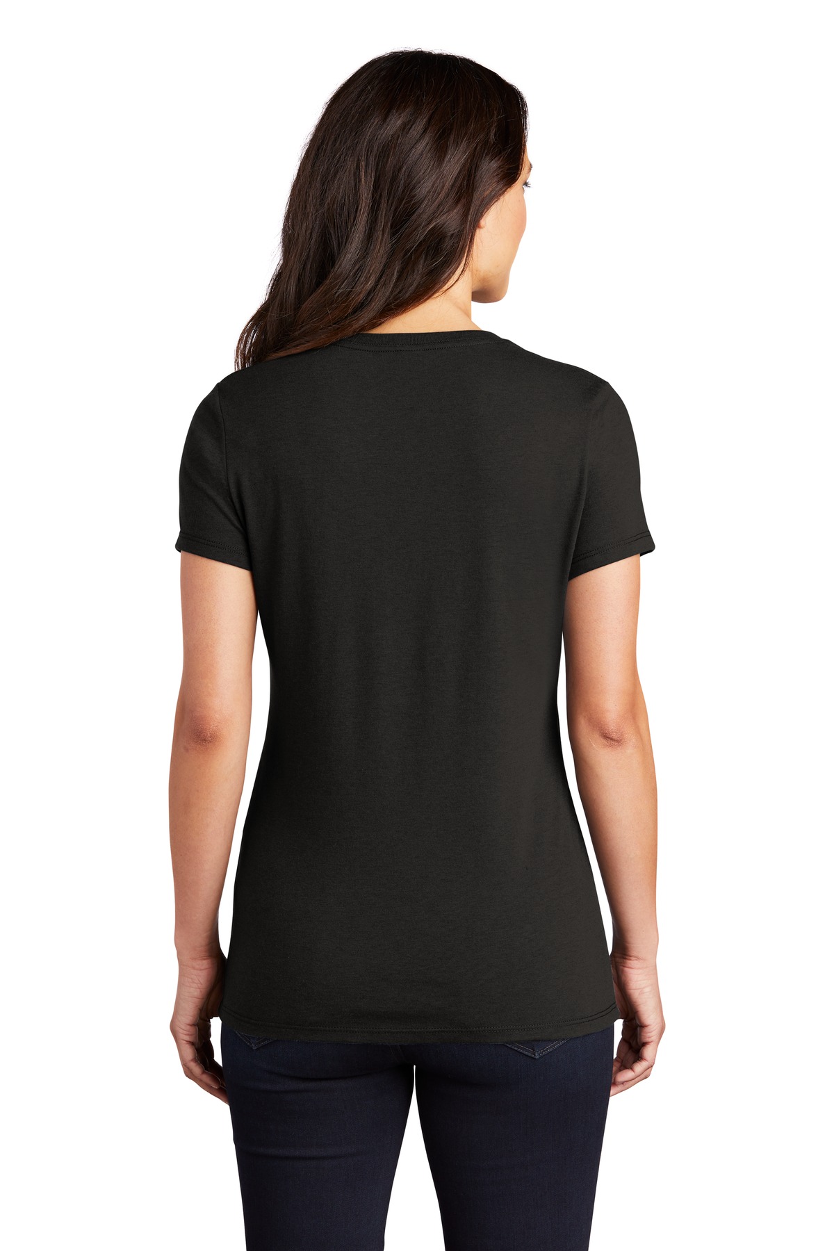 DM130L District Womens Perfect Tri Tee. - Back Image