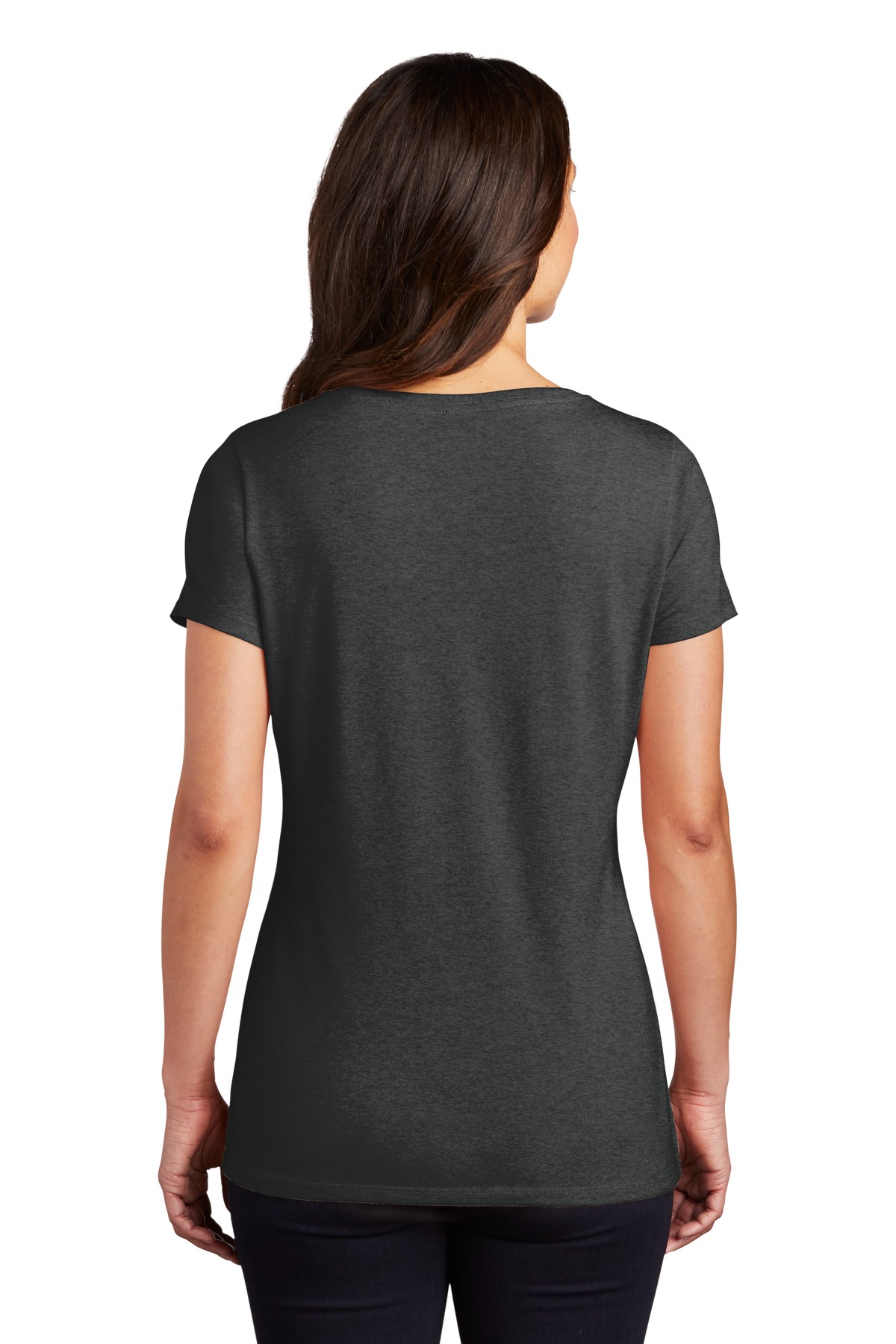 DM1350L District Womens Perfect Tri V-Neck Tee. DM1350L District Womens Perfect Tri V-Neck Tee. - Back Image