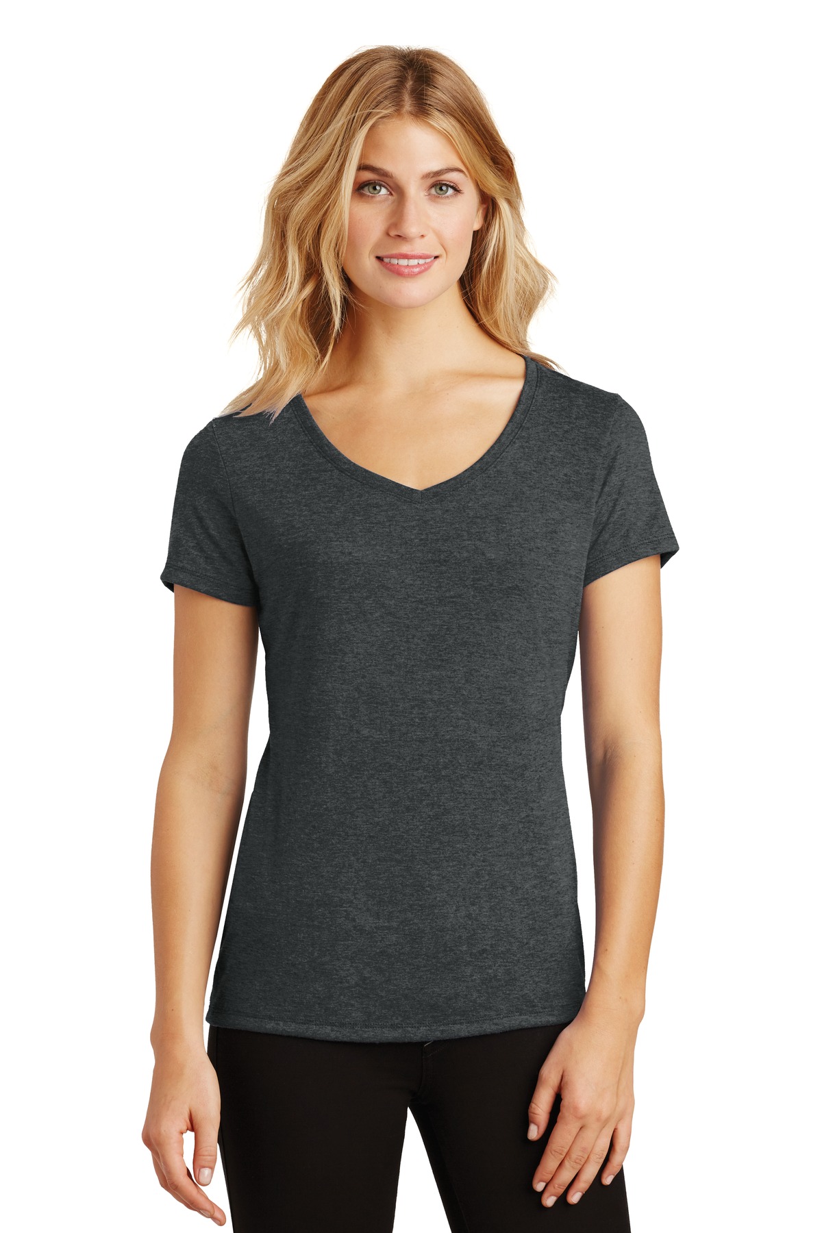 DM1350L District Womens Perfect Tri V-Neck Tee. DM1350L District Womens Perfect Tri V-Neck Tee.