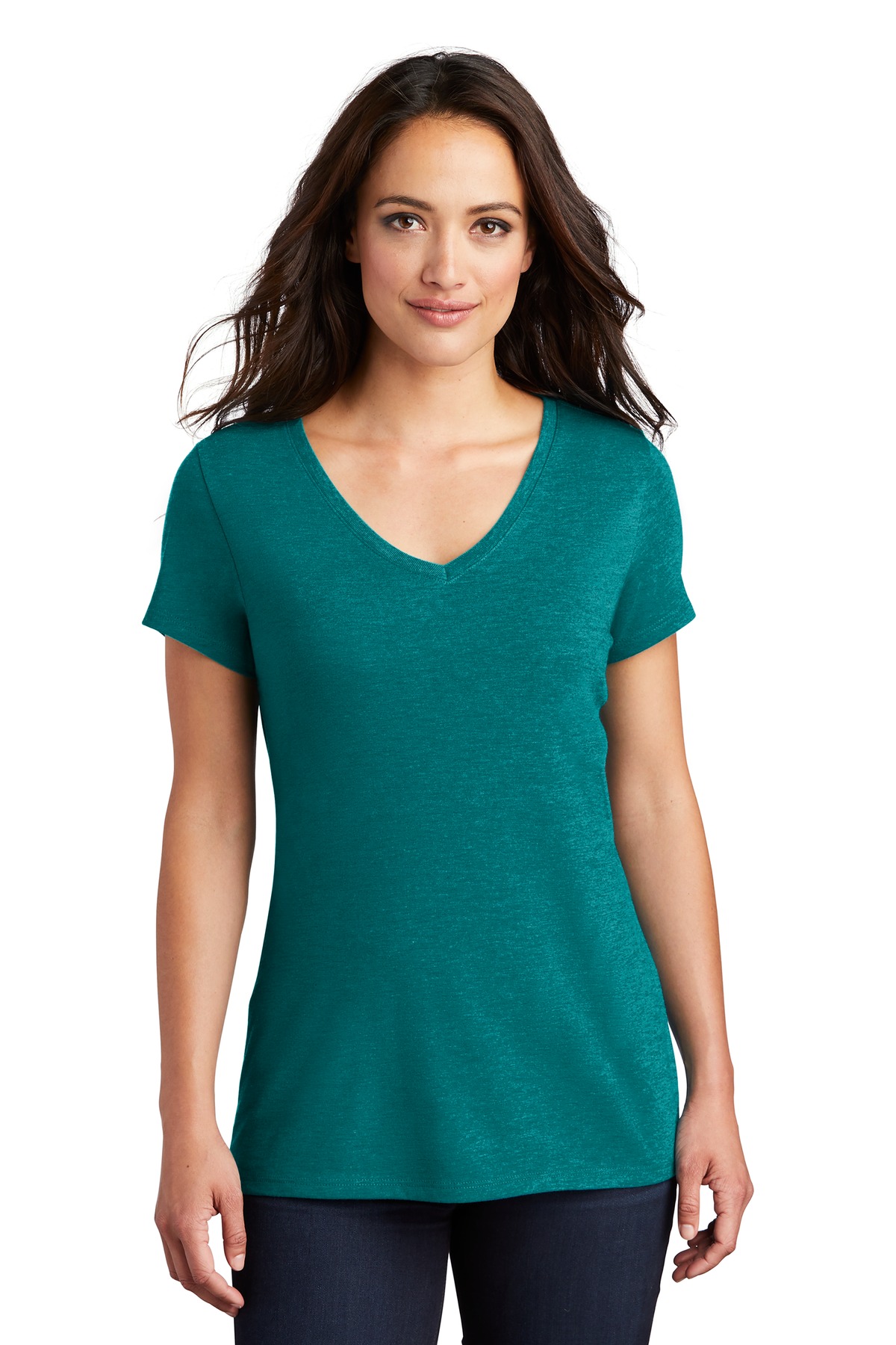 DM1350L District Womens Perfect Tri V-Neck Tee.