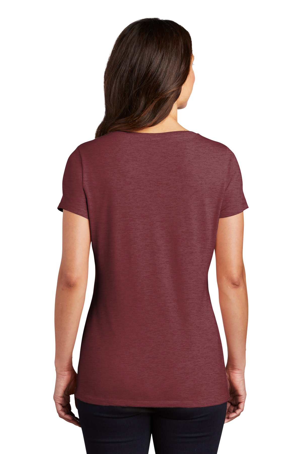 DM1350L District Womens Perfect Tri V-Neck Tee. - Back Image