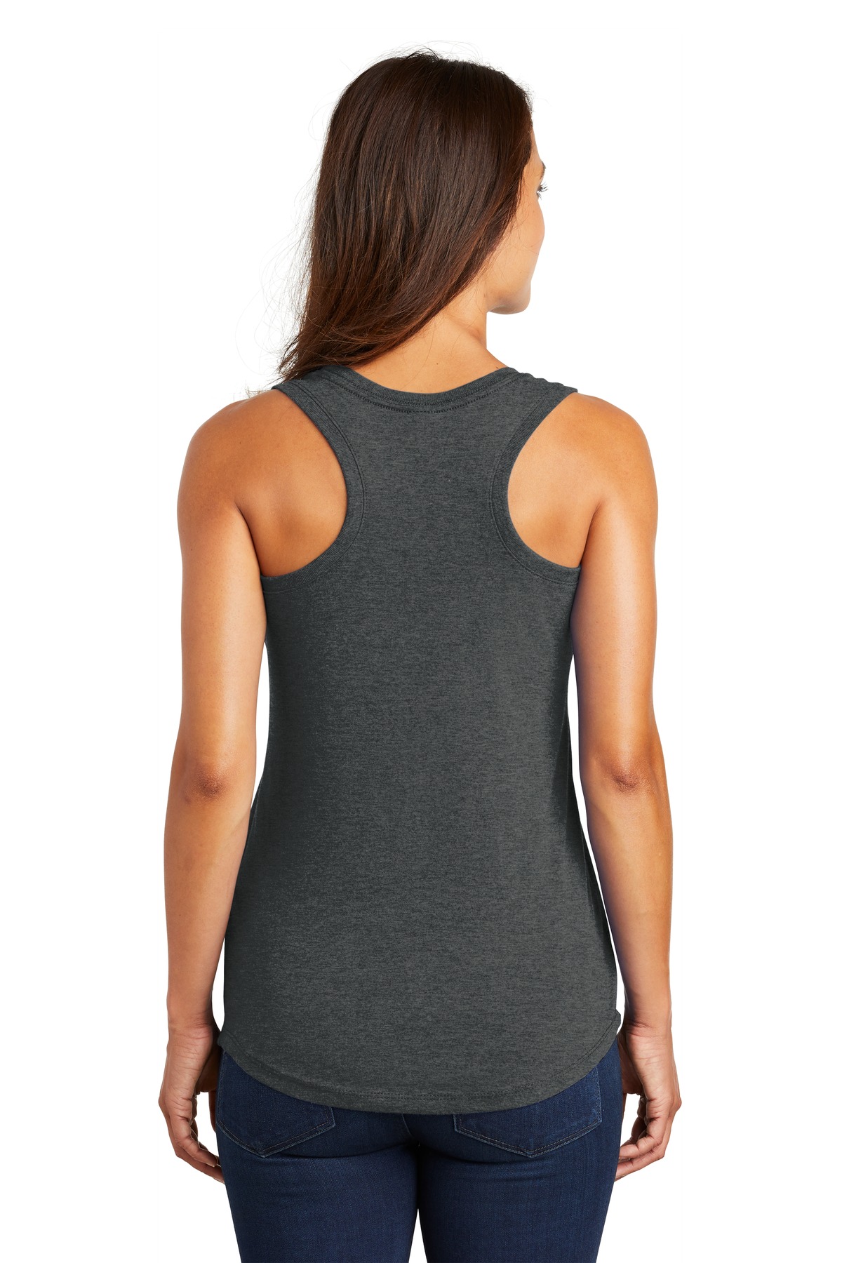 DM138L District Womens Perfect Tri Racerback Tank. - Back Image