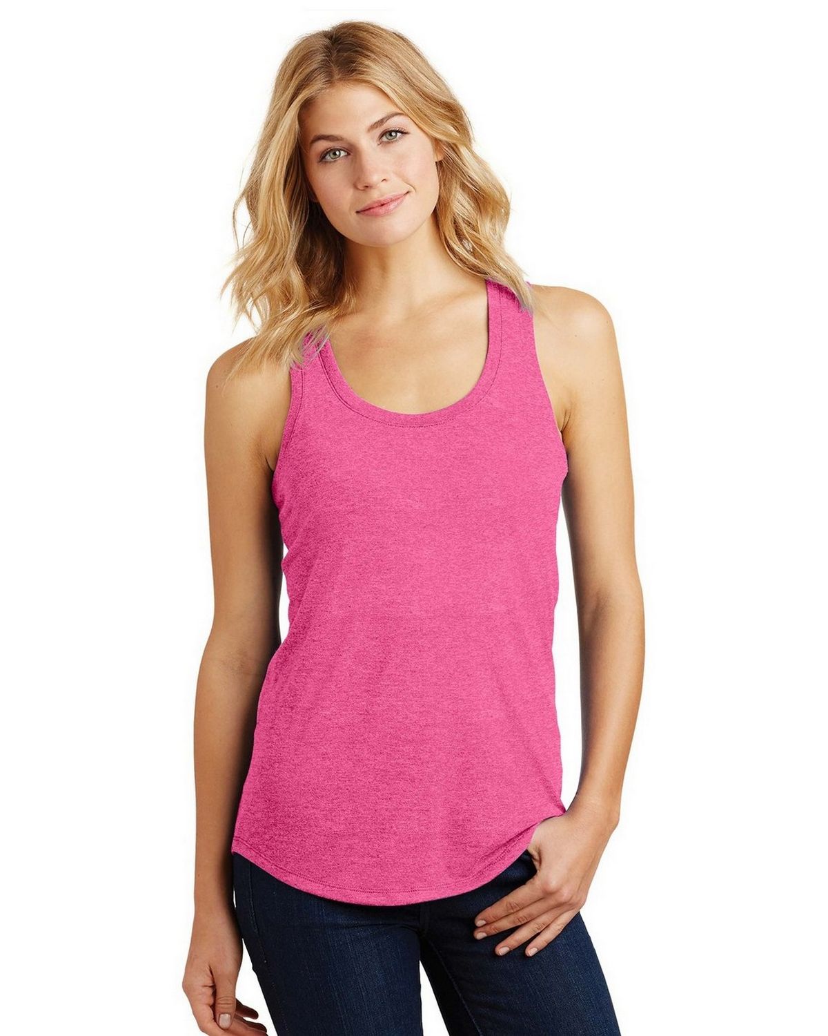DM138L District Womens Perfect Tri Racerback Tank.