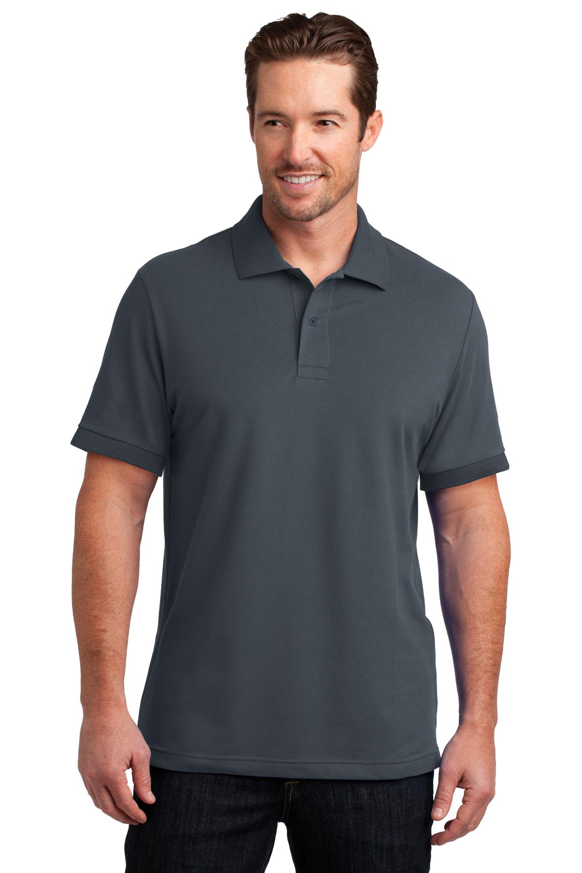 DM325 District Made Mens Stretch Pique Polo. DM325 District Made Mens Stretch Pique Polo.