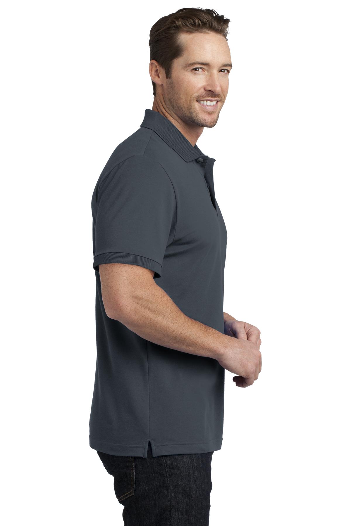 DM325 District Made Mens Stretch Pique Polo. - Siide Image