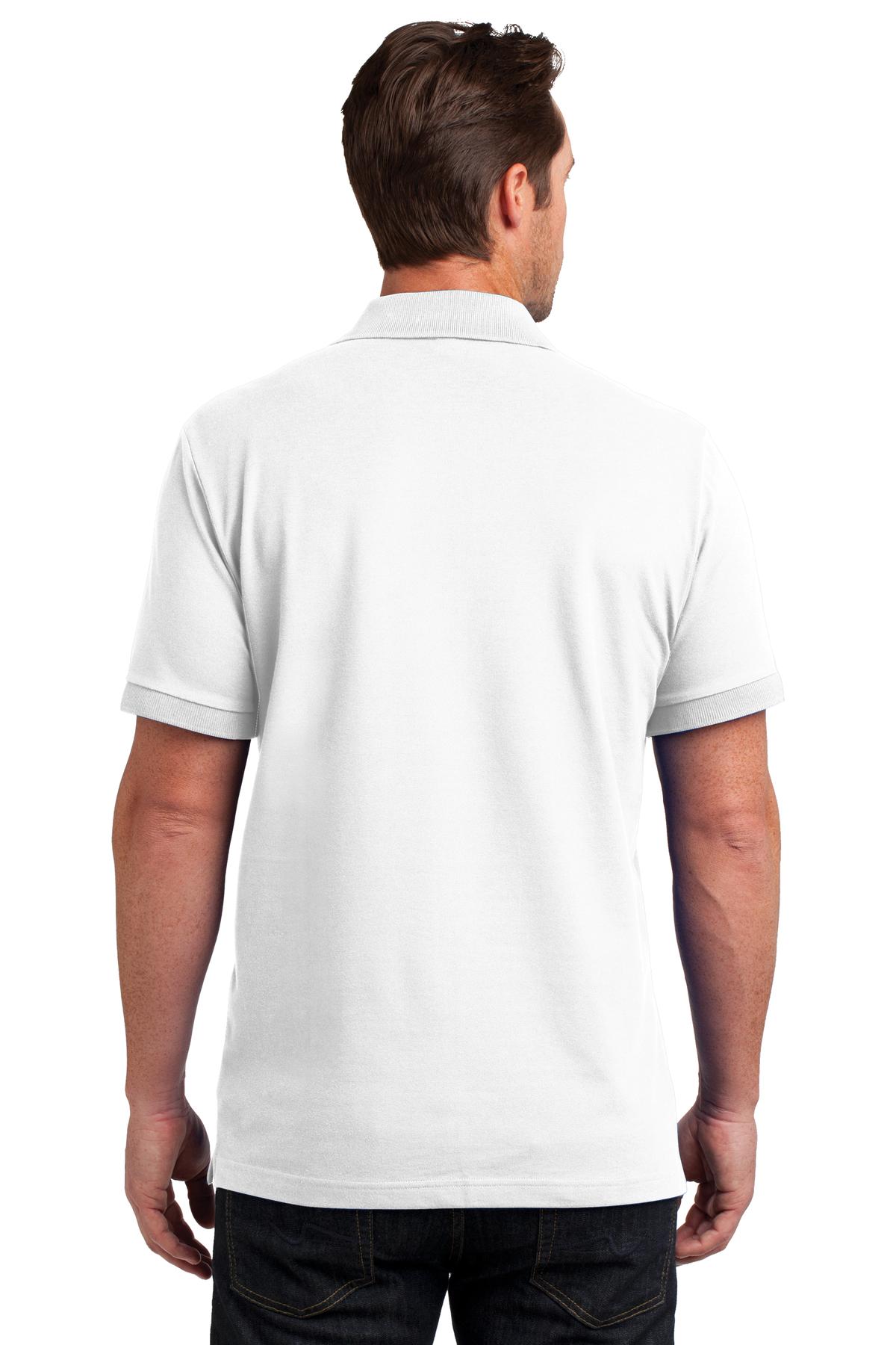 DM325 District Made Mens Stretch Pique Polo. - Back Image