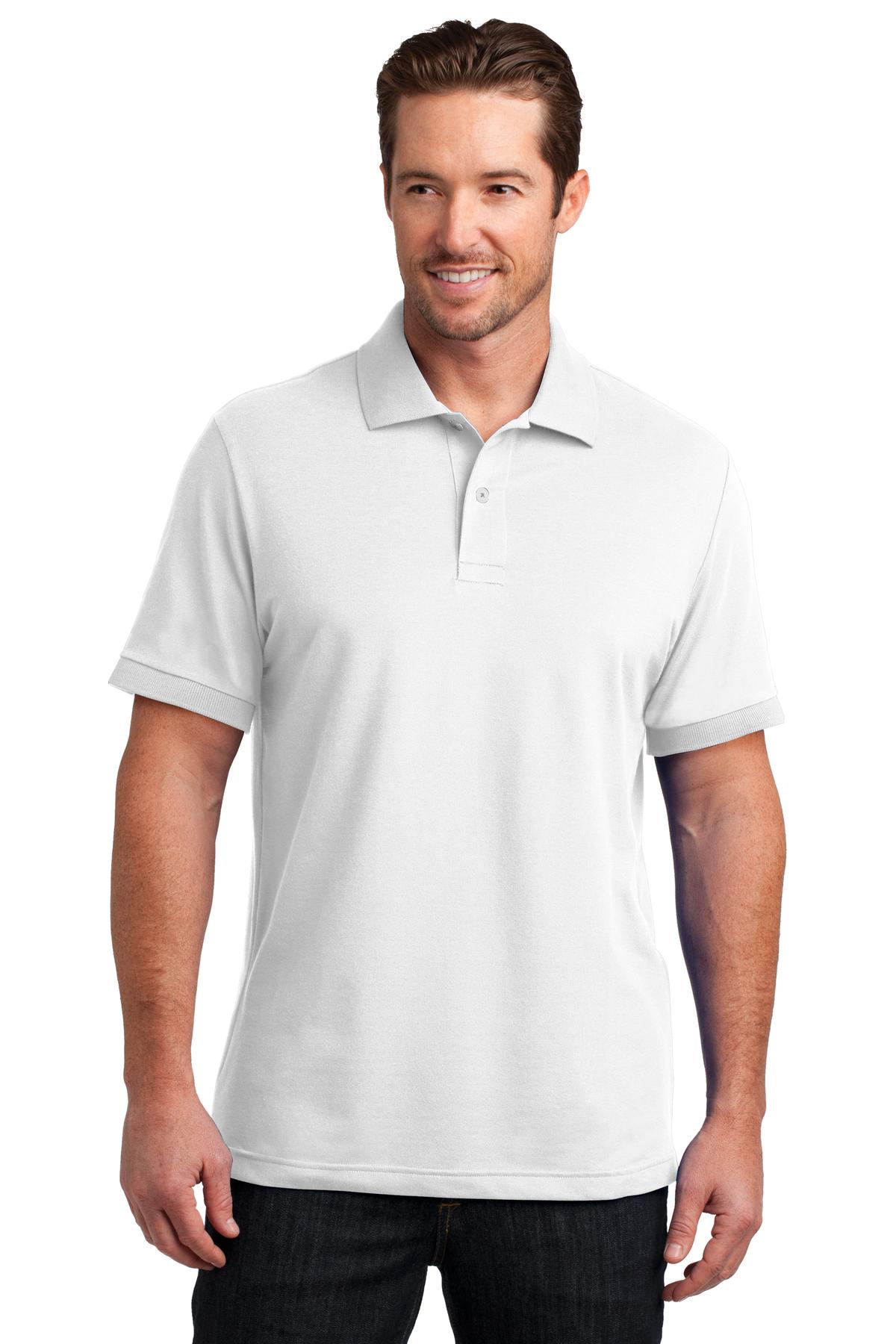 DM325 District Made Mens Stretch Pique Polo.