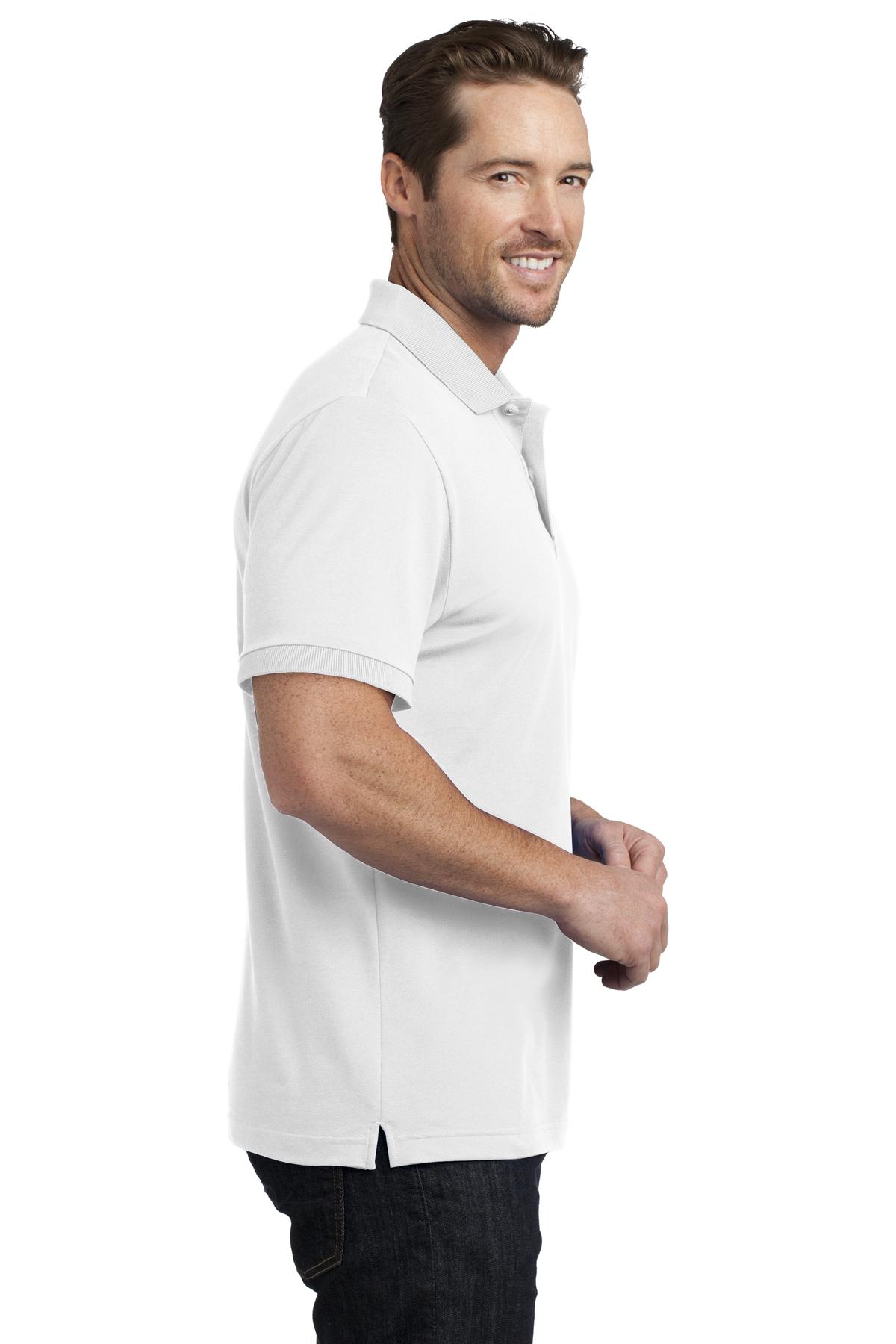 DM325 District Made Mens Stretch Pique Polo. - Siide Image