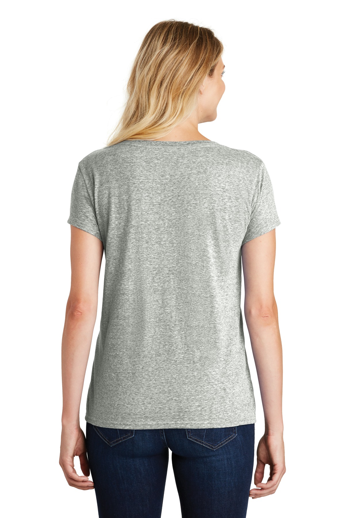 DM465A District Womens Astro V-Neck Tee. - Back Image