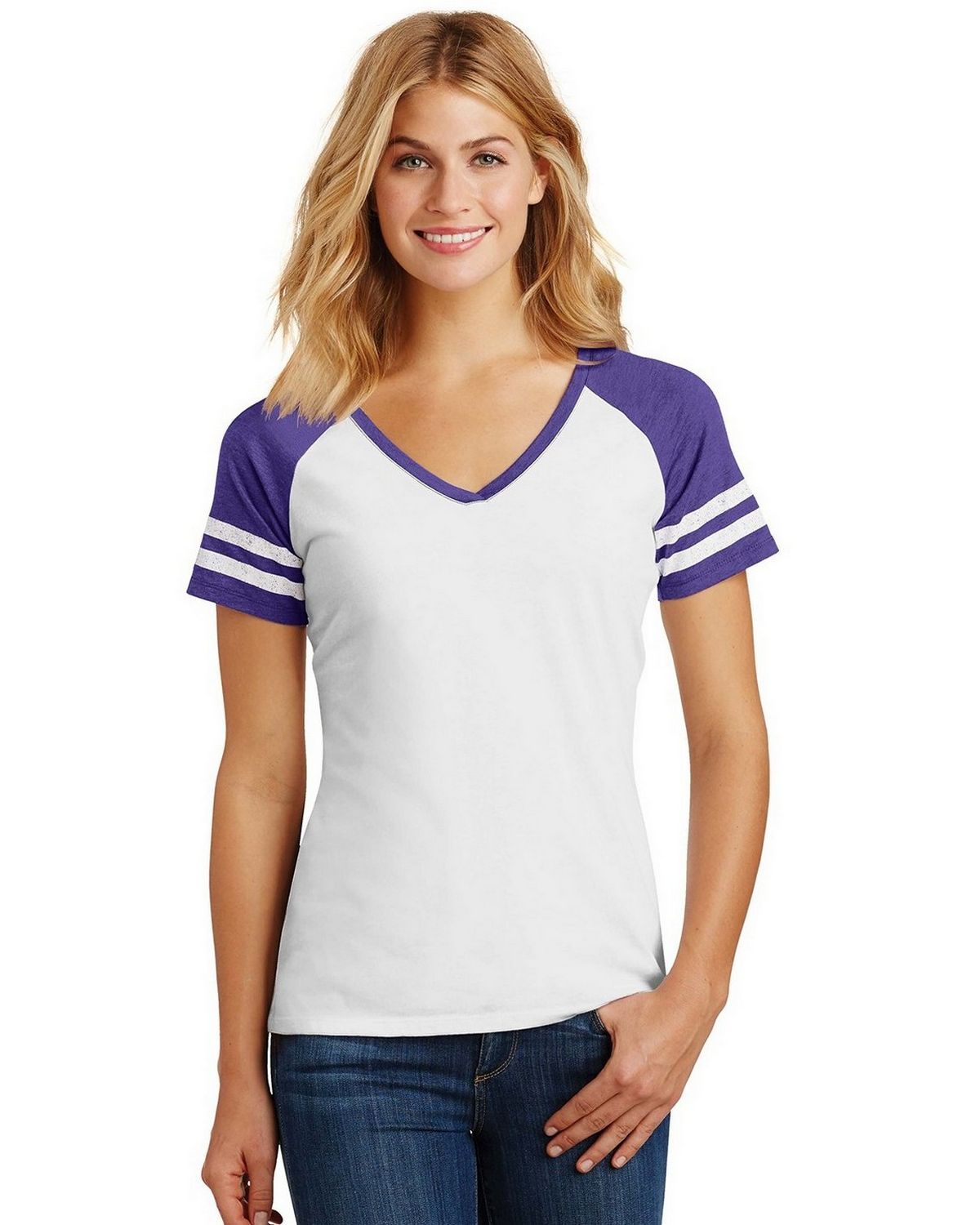 DM476 District Womens Game V-Neck Tee. Zoom Image