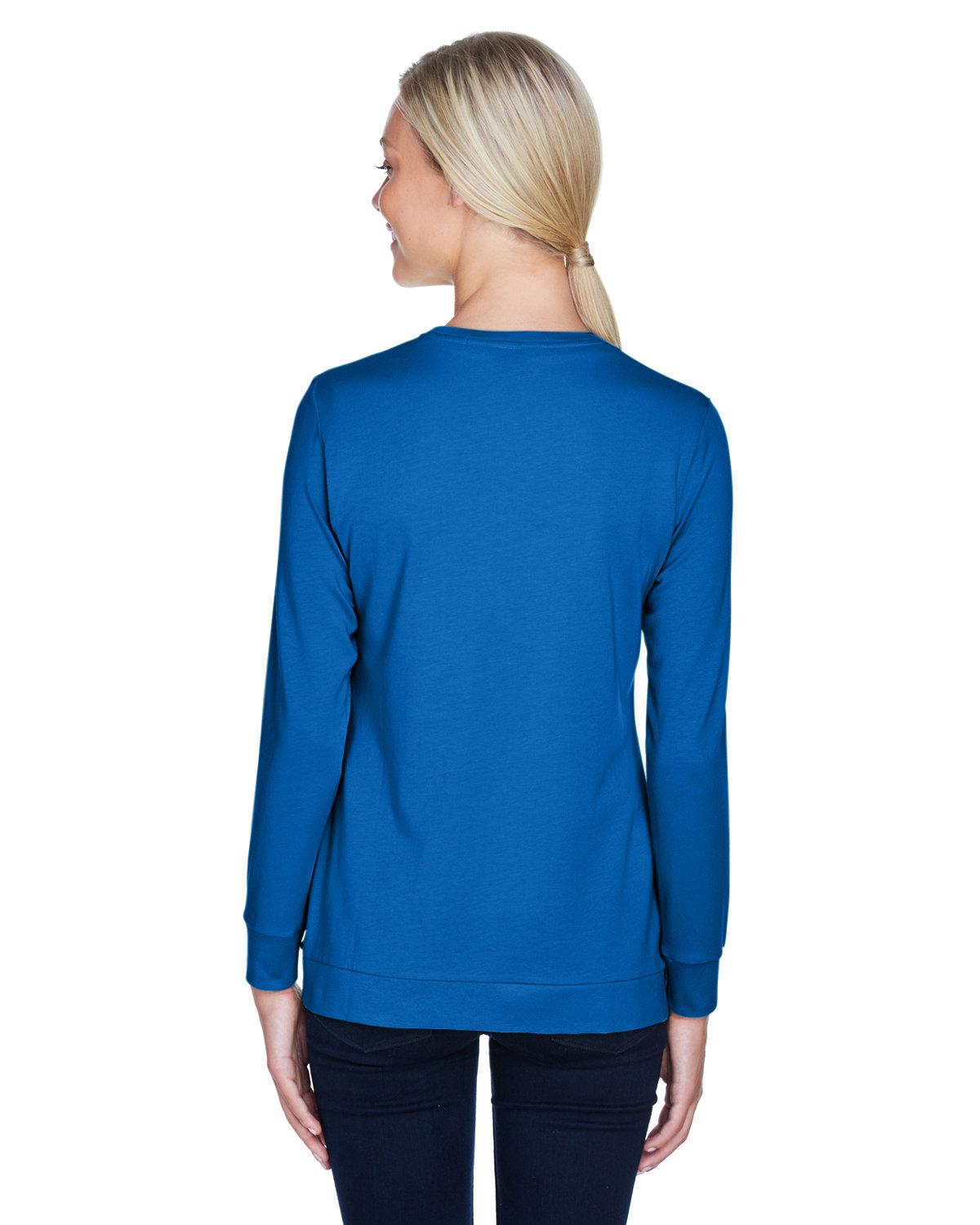 DP181W Devon & Jones Ladies Perfect Fit Ribbon Cardigan - Back Image