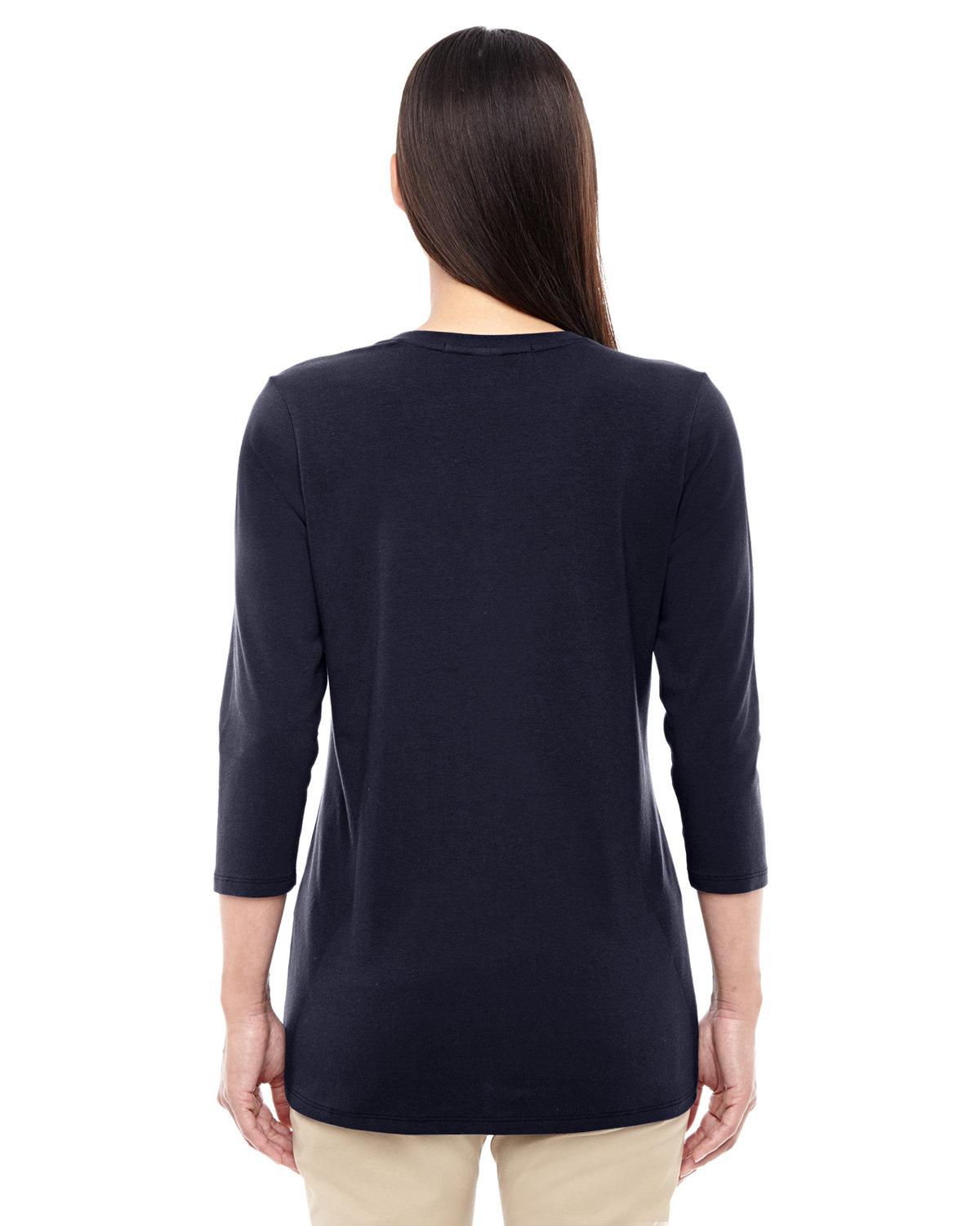 DP184W Devon & Jones Ladies Perfect Fit Bracelet-Length V-Neck Top DP184W Devon & Jones Ladies Perfect Fit Bracelet-Length V-Neck Top - Back Image