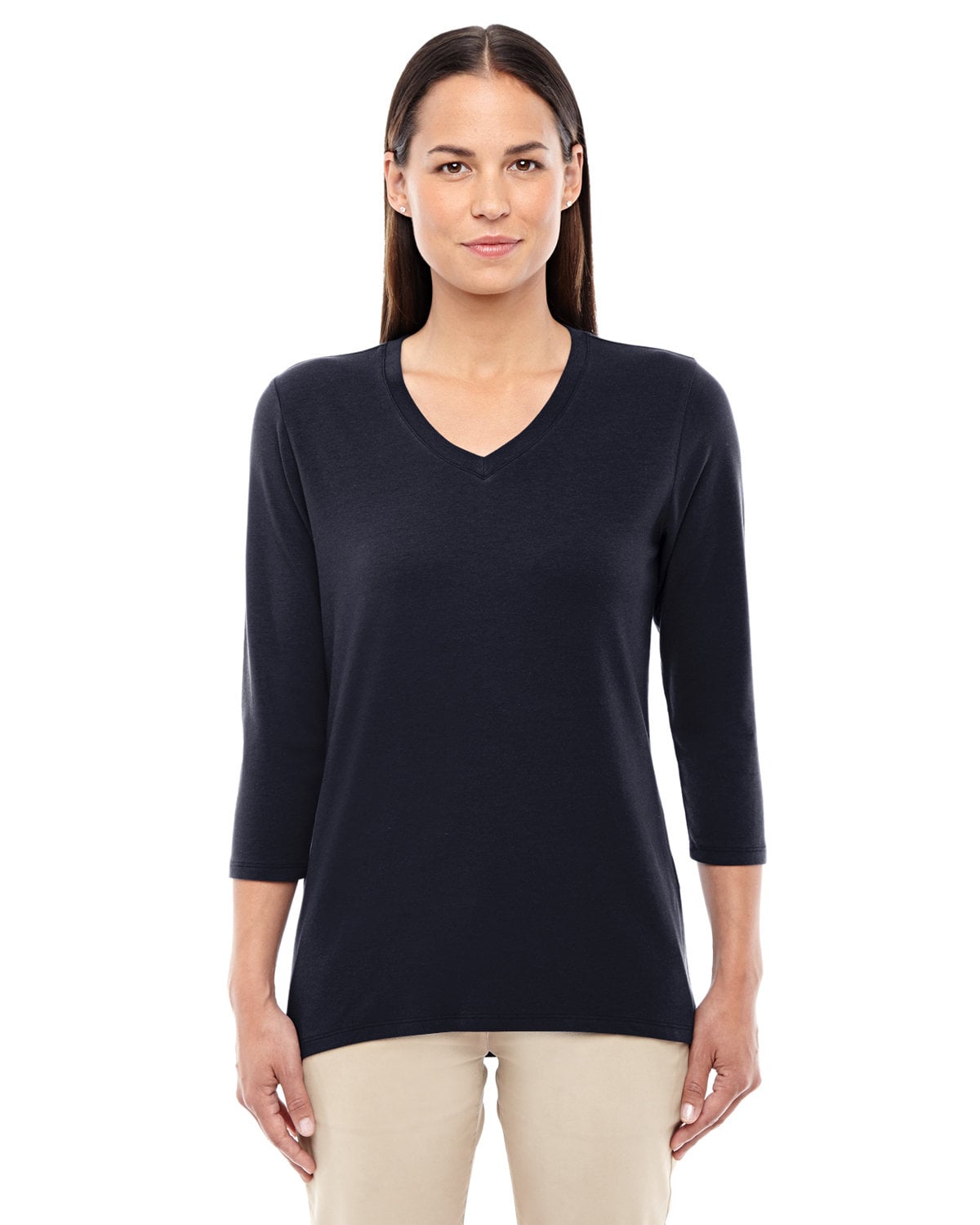 DP184W Devon & Jones Ladies Perfect Fit Bracelet-Length V-Neck Top DP184W Devon & Jones Ladies Perfect Fit Bracelet-Length V-Neck Top