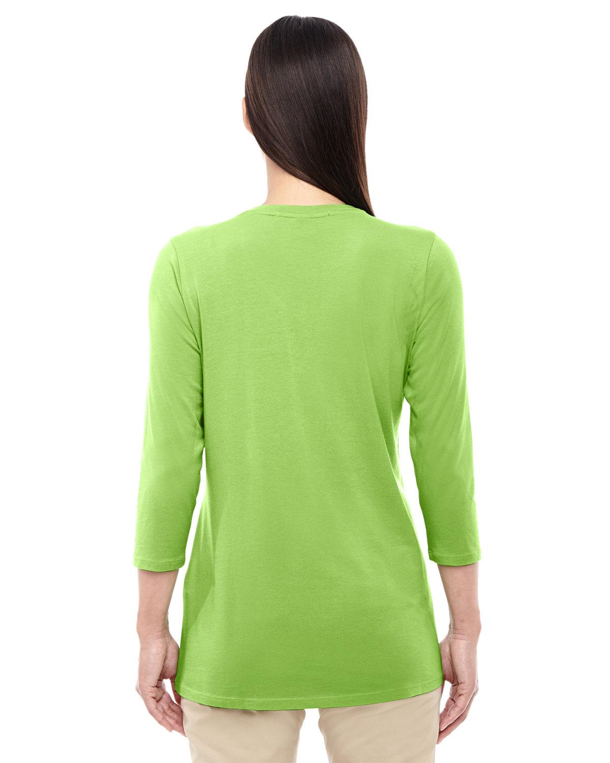 DP184W Devon & Jones Ladies Perfect Fit Bracelet-Length V-Neck Top - Back Image