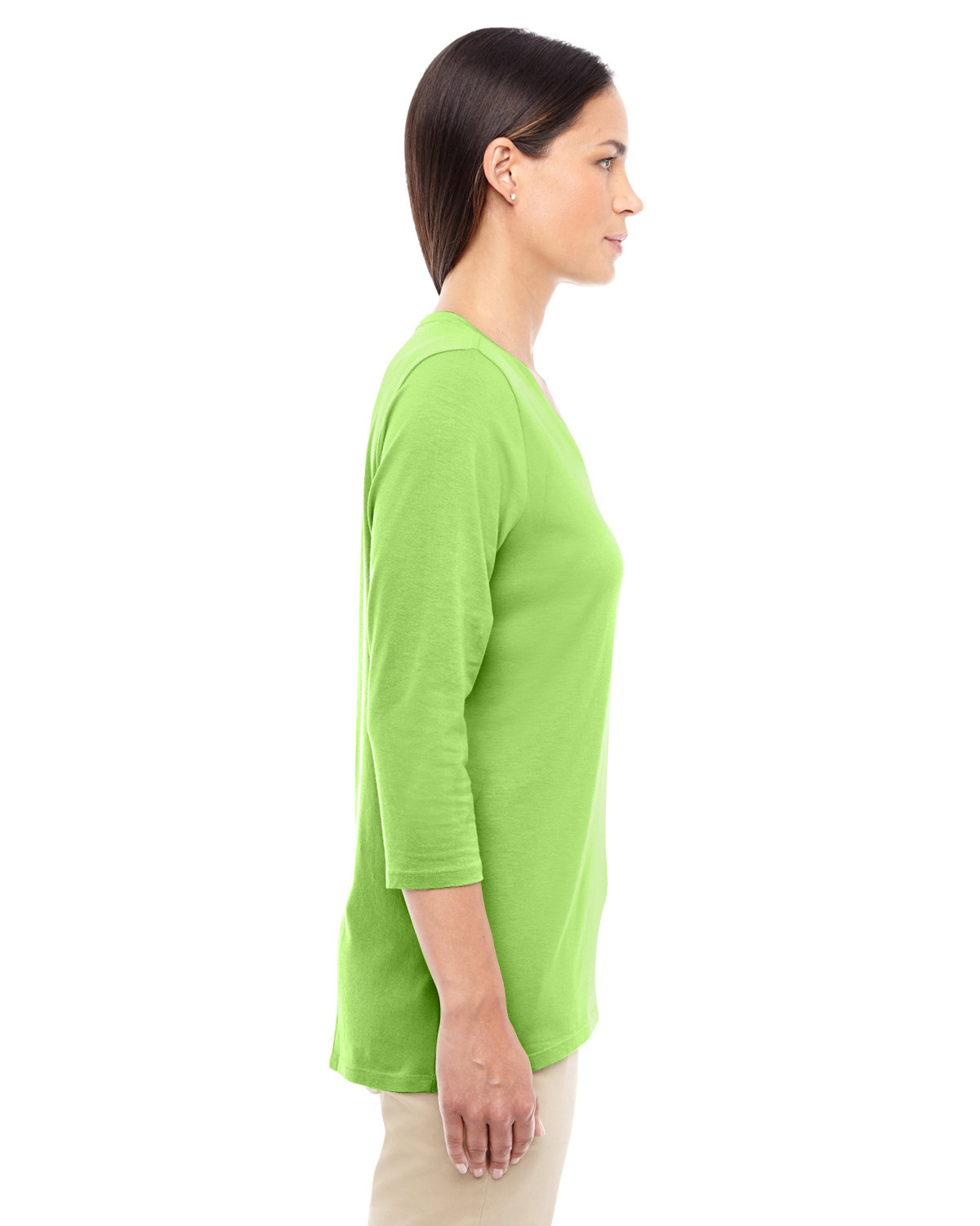 DP184W Devon & Jones Ladies Perfect Fit Bracelet-Length V-Neck Top - Siide Image