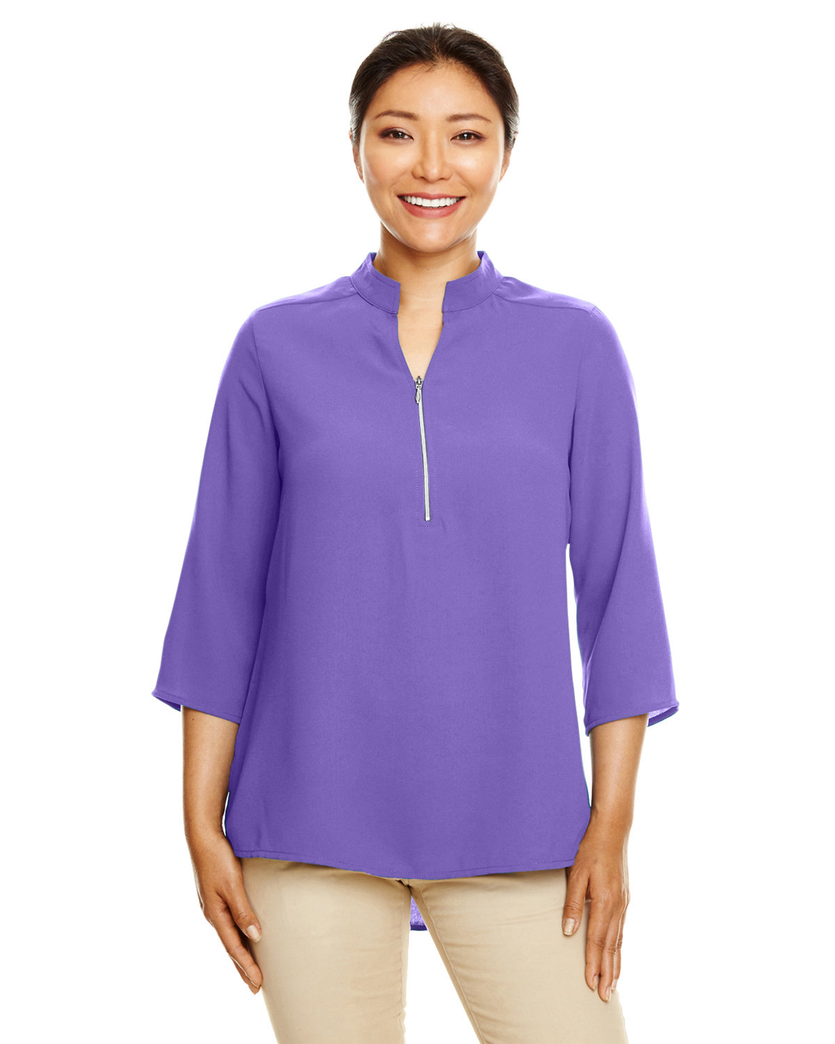 DP611W Devon & Jones Ladies Perfect Fit 3/4-Sleeve Crepe Tunic