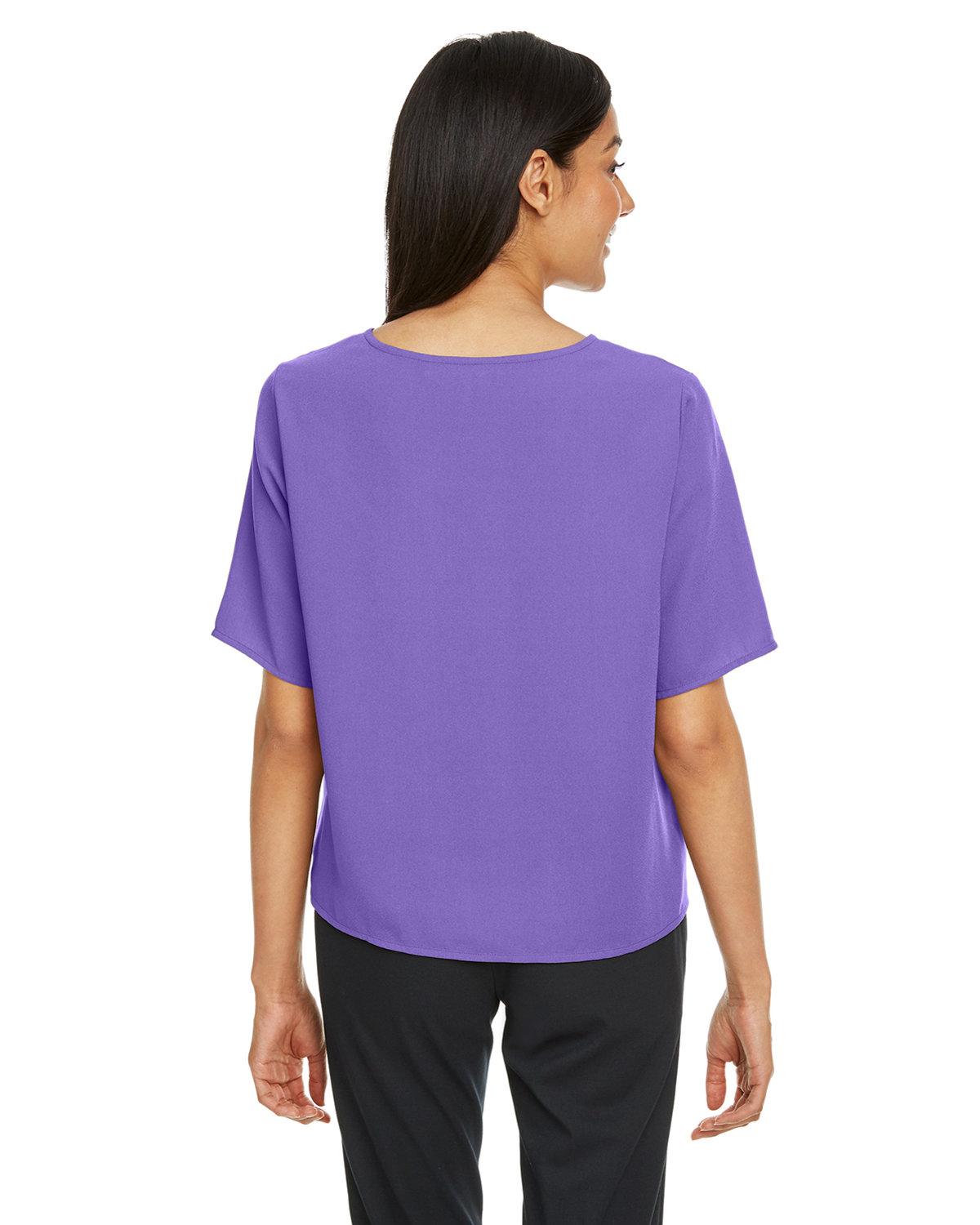 DP617W Devon & Jones Ladies Perfect Fit Tie-Front Blouse - Back Image