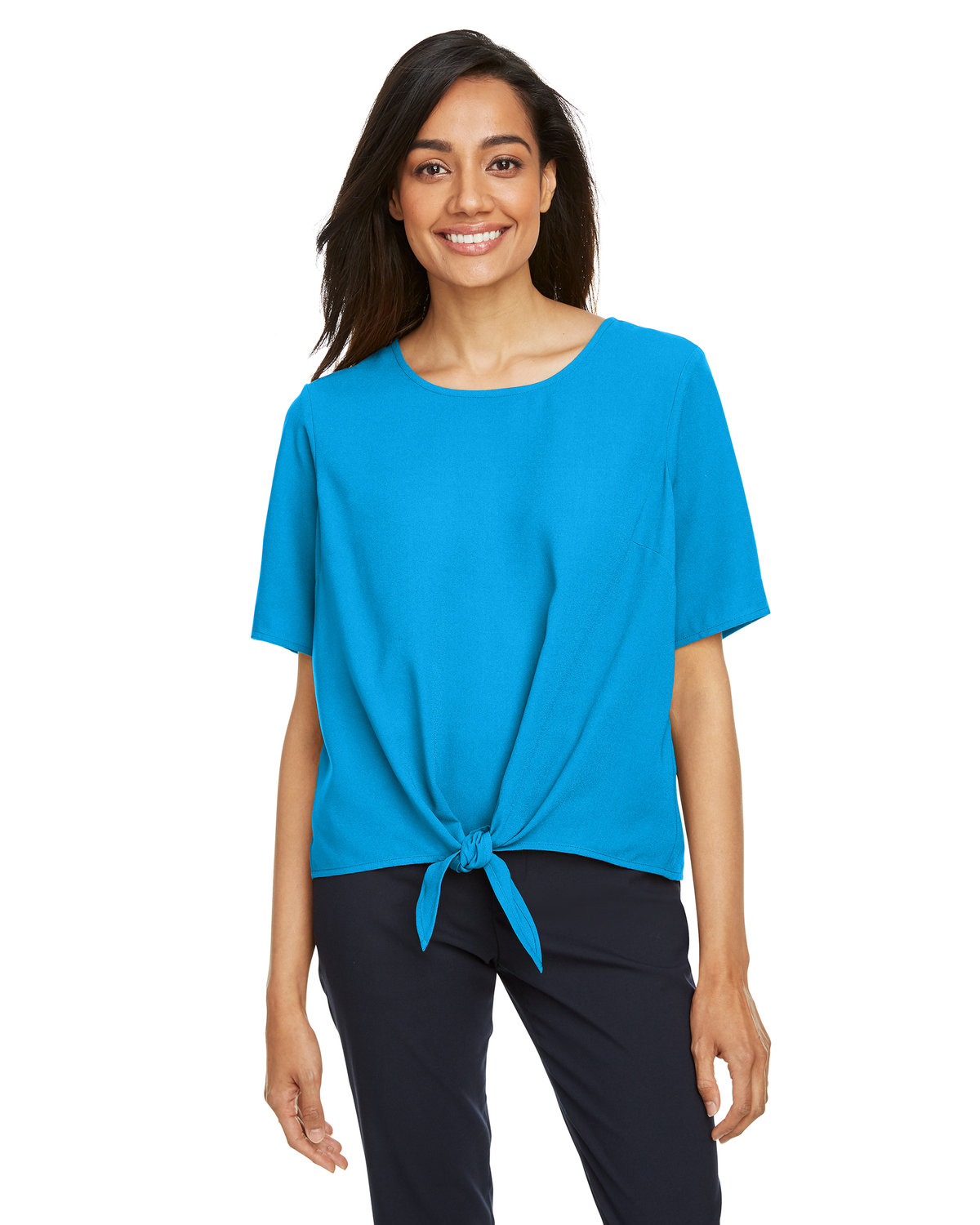 DP617W Devon & Jones Ladies Perfect Fit Tie-Front Blouse