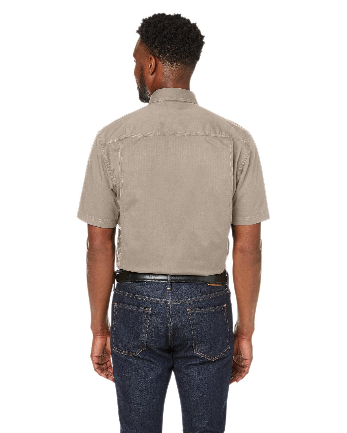 4451DD Dri Duck Mens Craftsman Ripstop Short-Sleeve Woven Shirt - Back Image