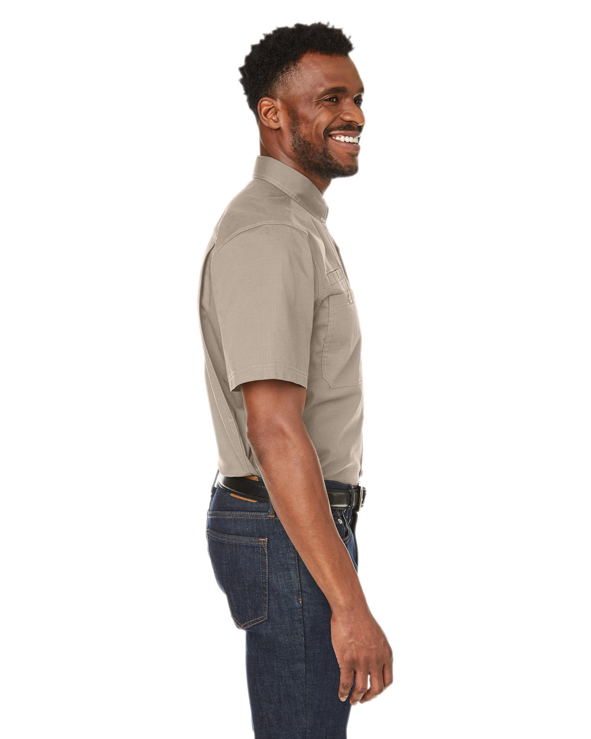4451DD Dri Duck Mens Craftsman Ripstop Short-Sleeve Woven Shirt - Siide Image