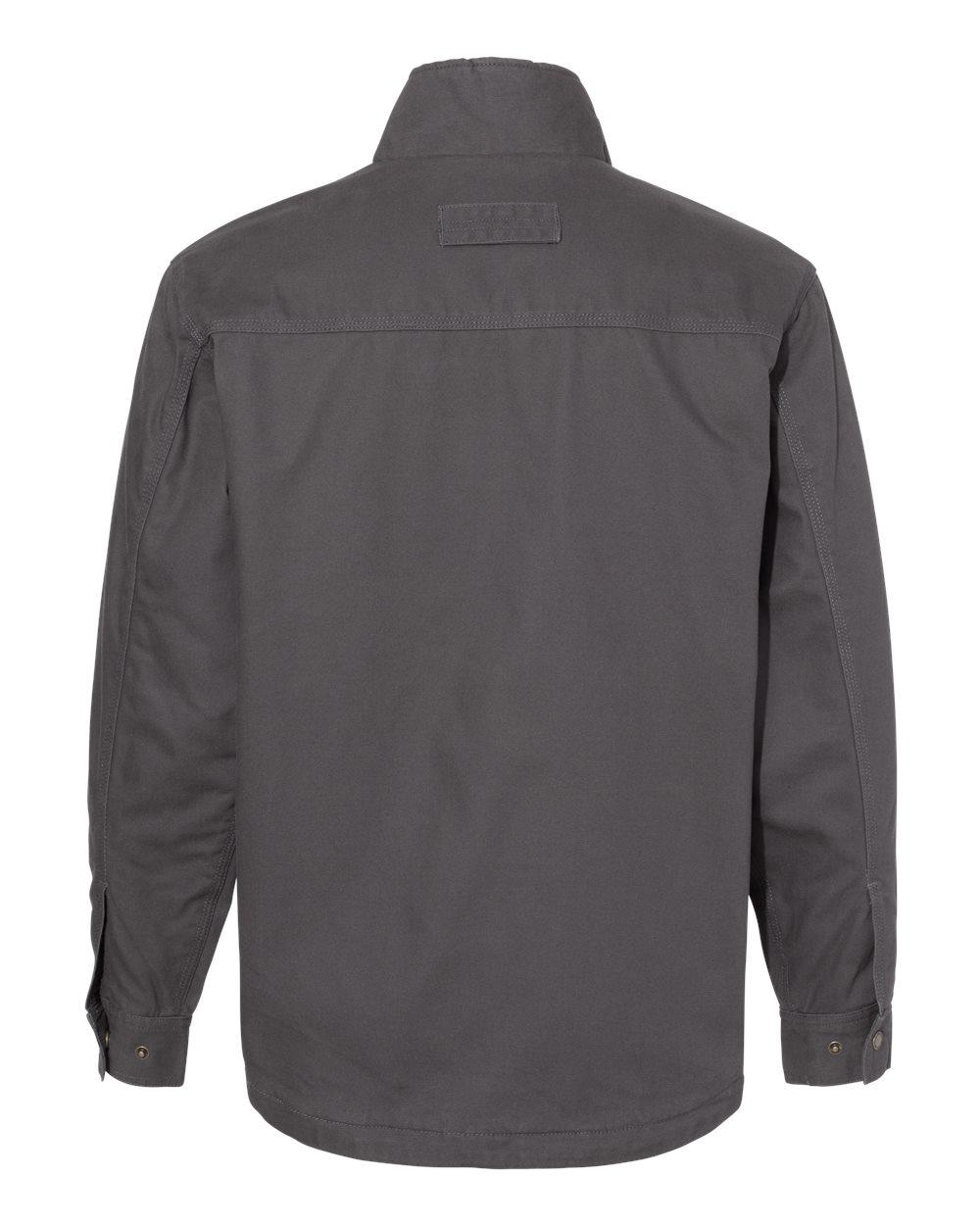 5037 Dri Duck Endeavor Canyon Cloth Canvas Jacket with Sherpa Lining - Back Image