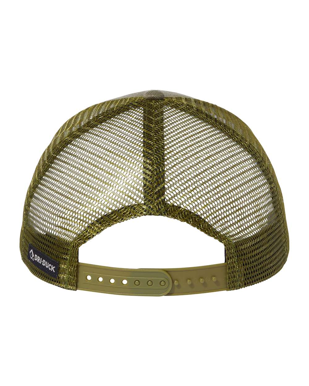 3358 Dri Duck Polyester Pique Knit Trucker Hat - Back Image