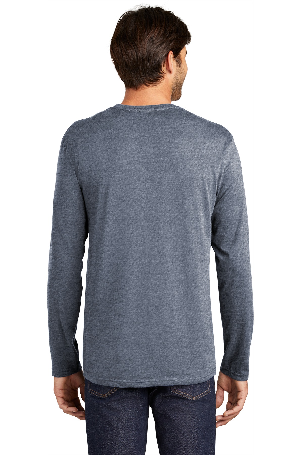 DT105 District Perfect Weight Long Sleeve Tee. - Back Image