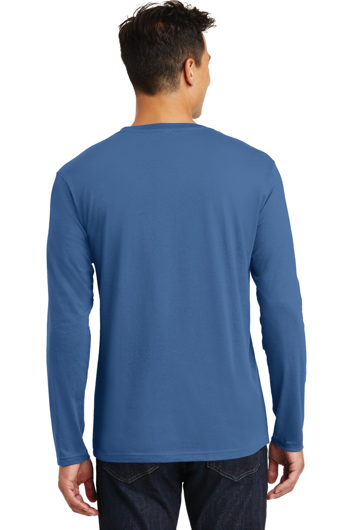 DT105 District Perfect Weight Long Sleeve Tee. - Back Image