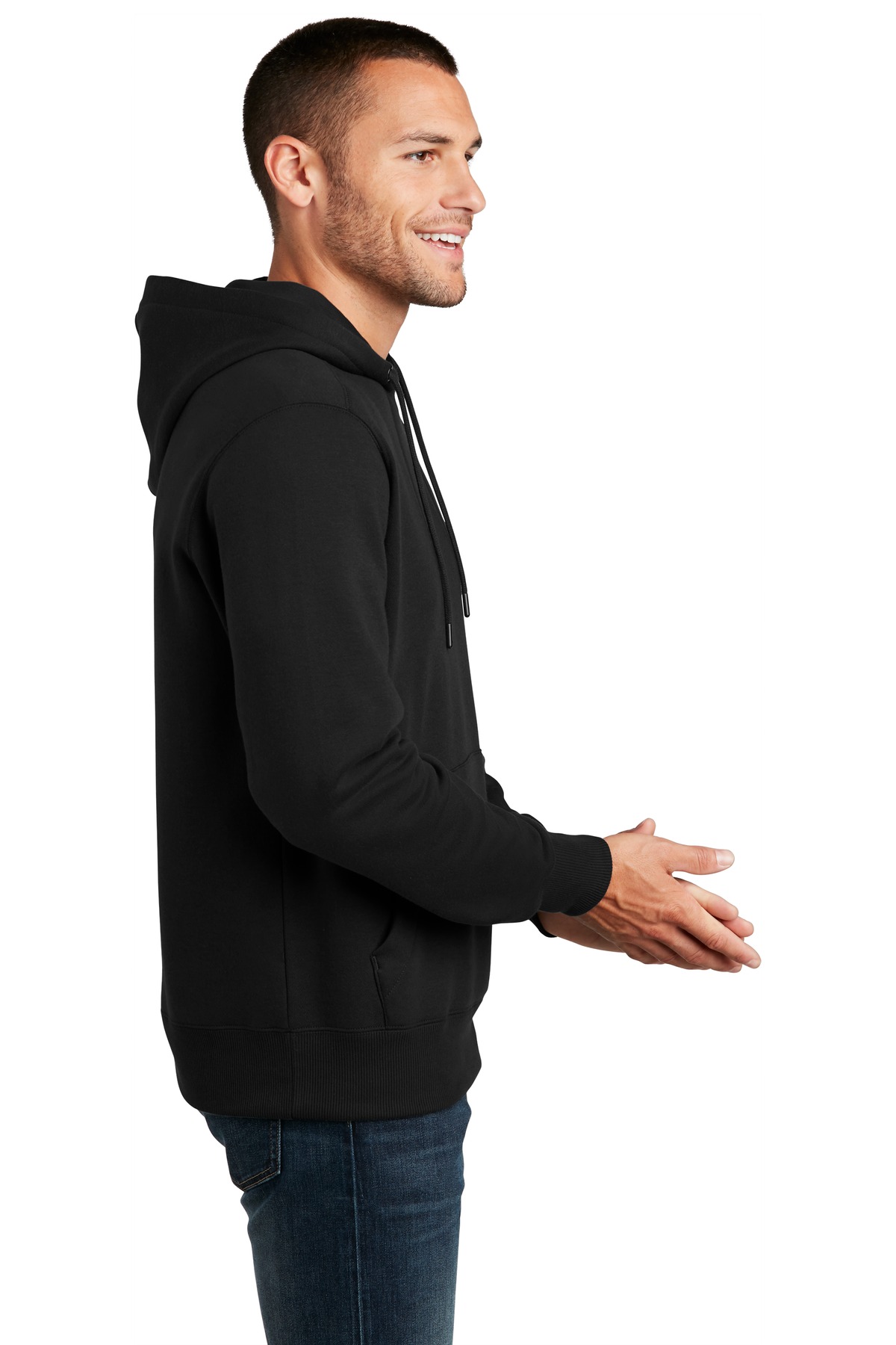 DT1101 District Perfect Weight Fleece Hoodie - Siide Image