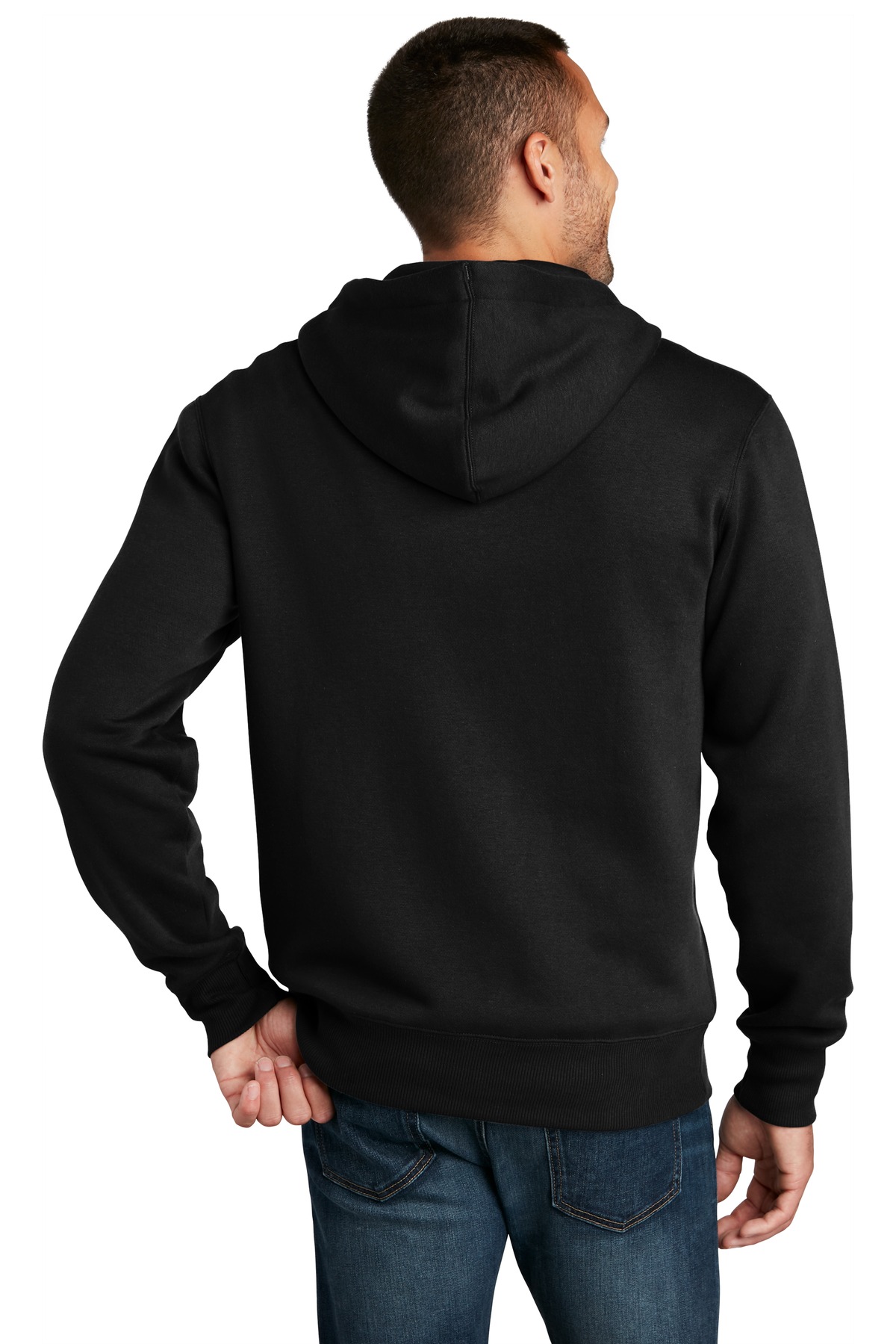 DT1103 District Perfect Weight Fleece Full-Zip Hoodie DT1103 District Perfect Weight Fleece Full-Zip Hoodie - Back Image