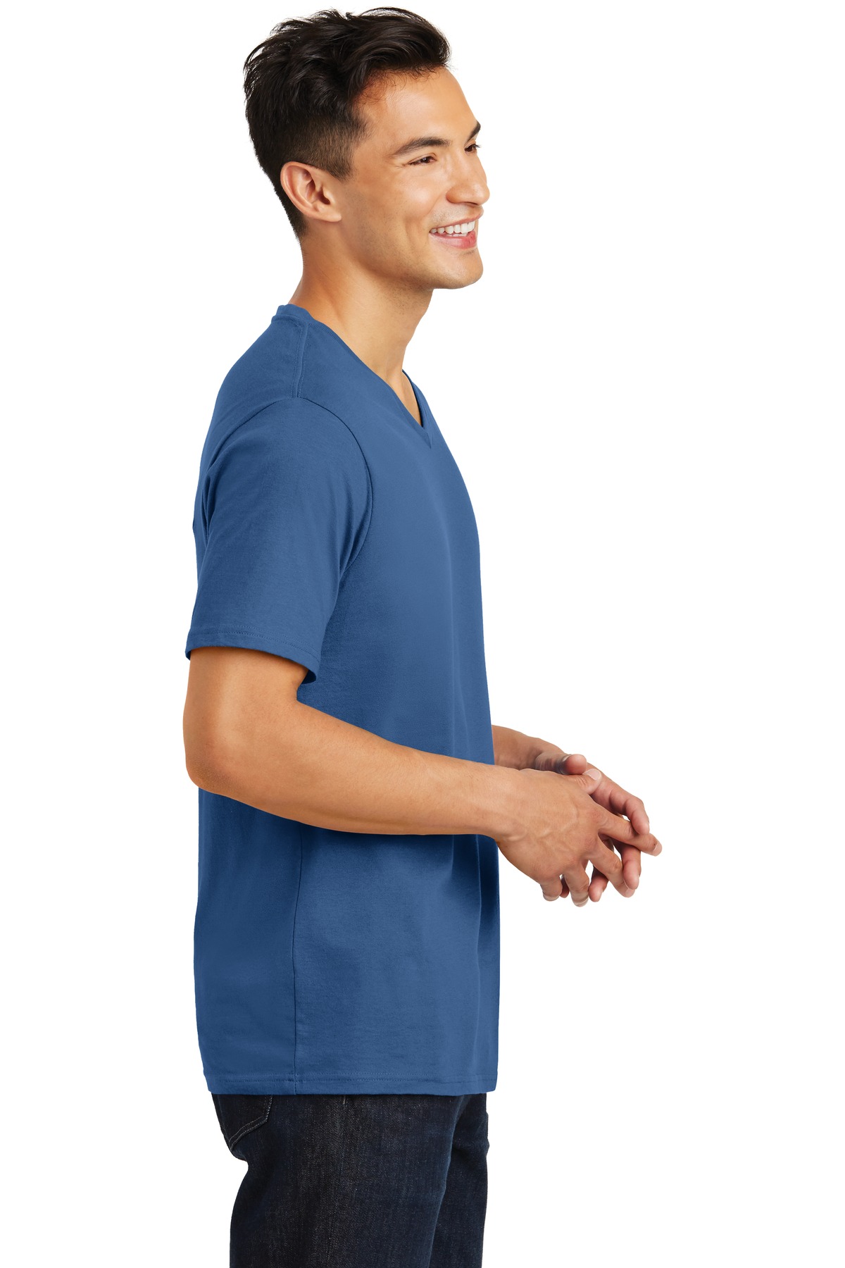 DT1170 District Made Mens Perfect Weight V-Neck Tee. - Siide Image