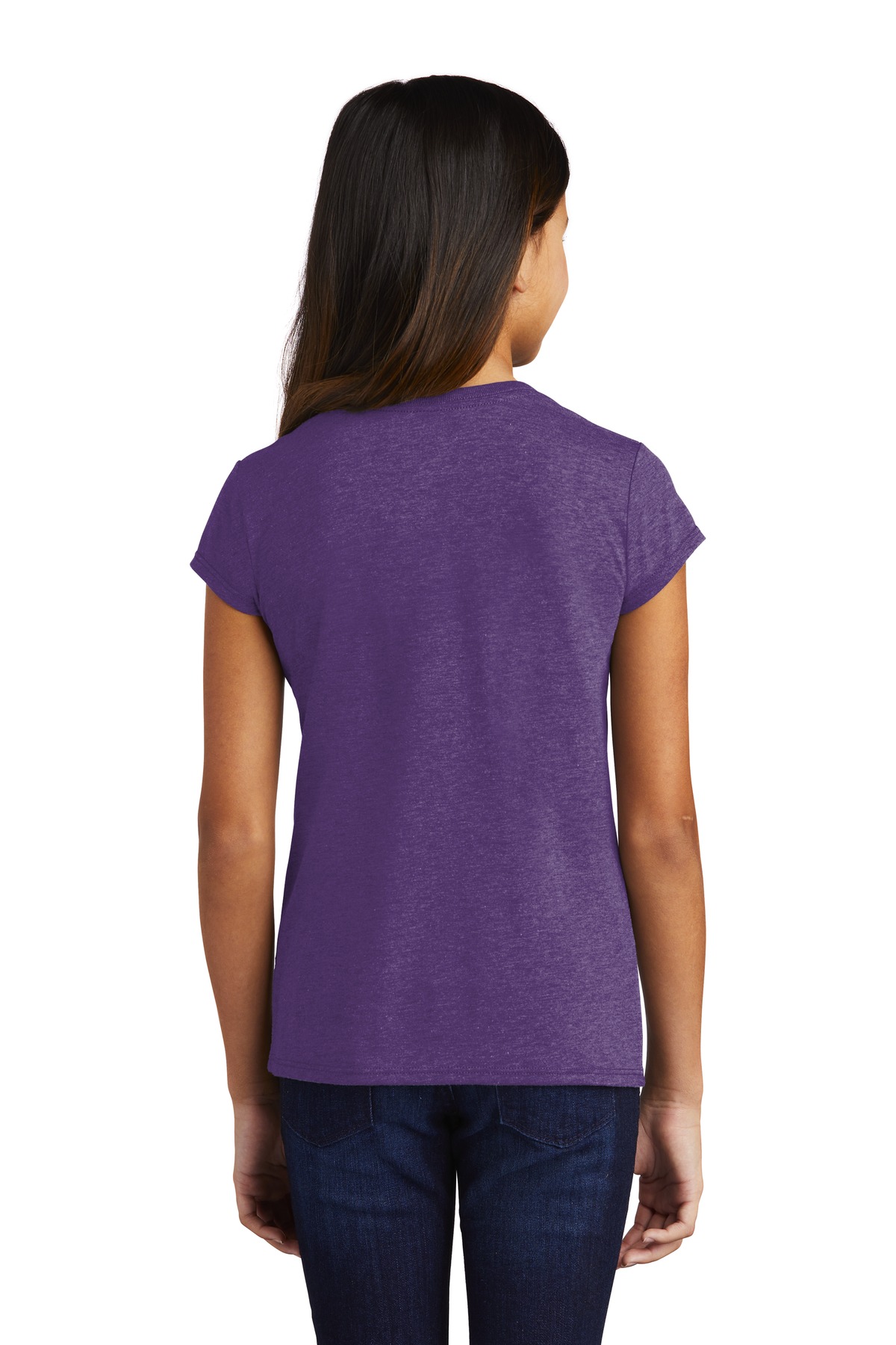 DT130YG District Girls Perfect Tri Tee - Back Image